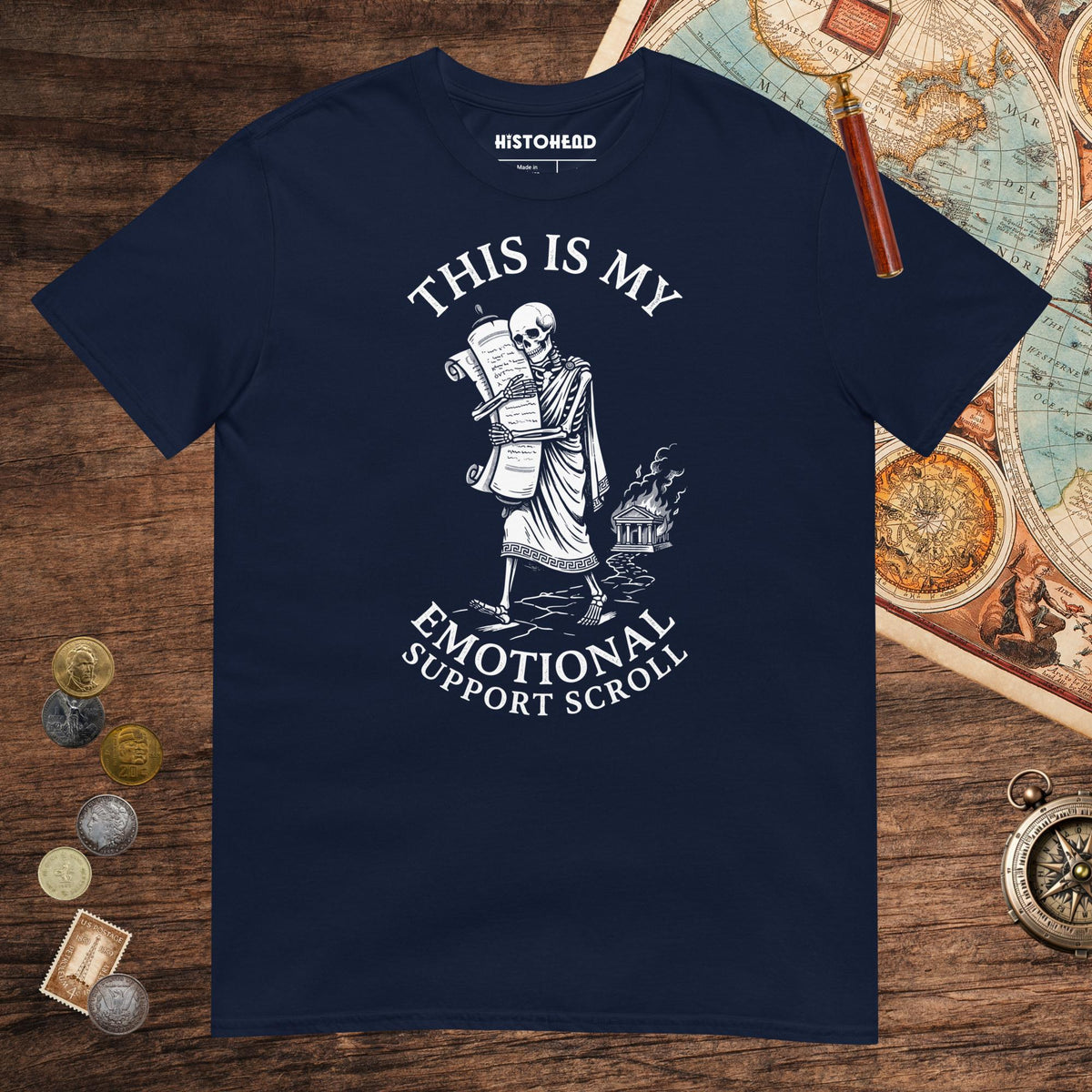 Navy Emotional Support Scroll Tee - history buff gift by HistoHead
