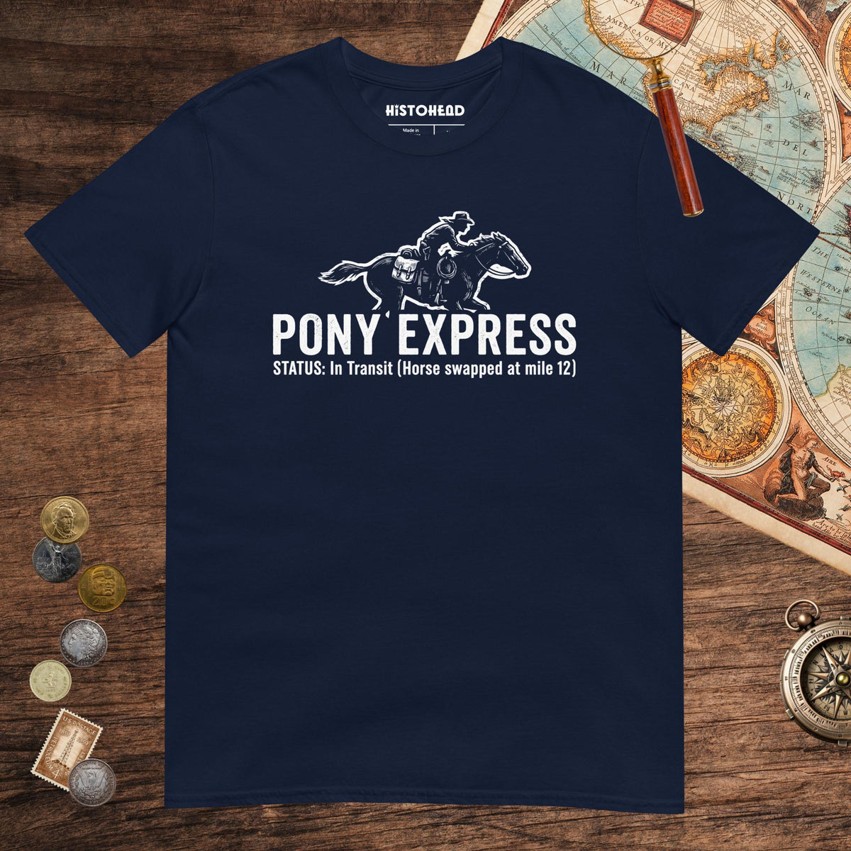 Navy Pony Express Tee - history buff gift by HistoHead