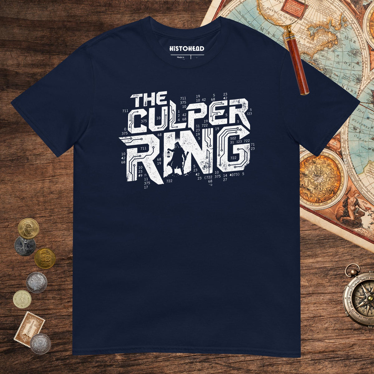Navy The Culper Ring Tee - history buff gift by HistoHead