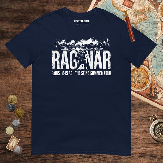 Navy Ragnar The Seine Summer Tour Tee - history buff gift by HistoHead