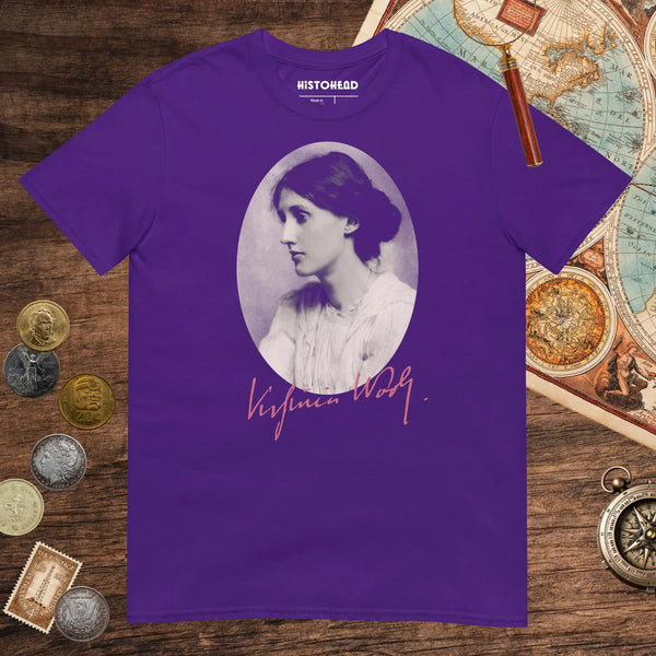 Purple Virginia Woolf Tee - history buff gift by HistoHead
