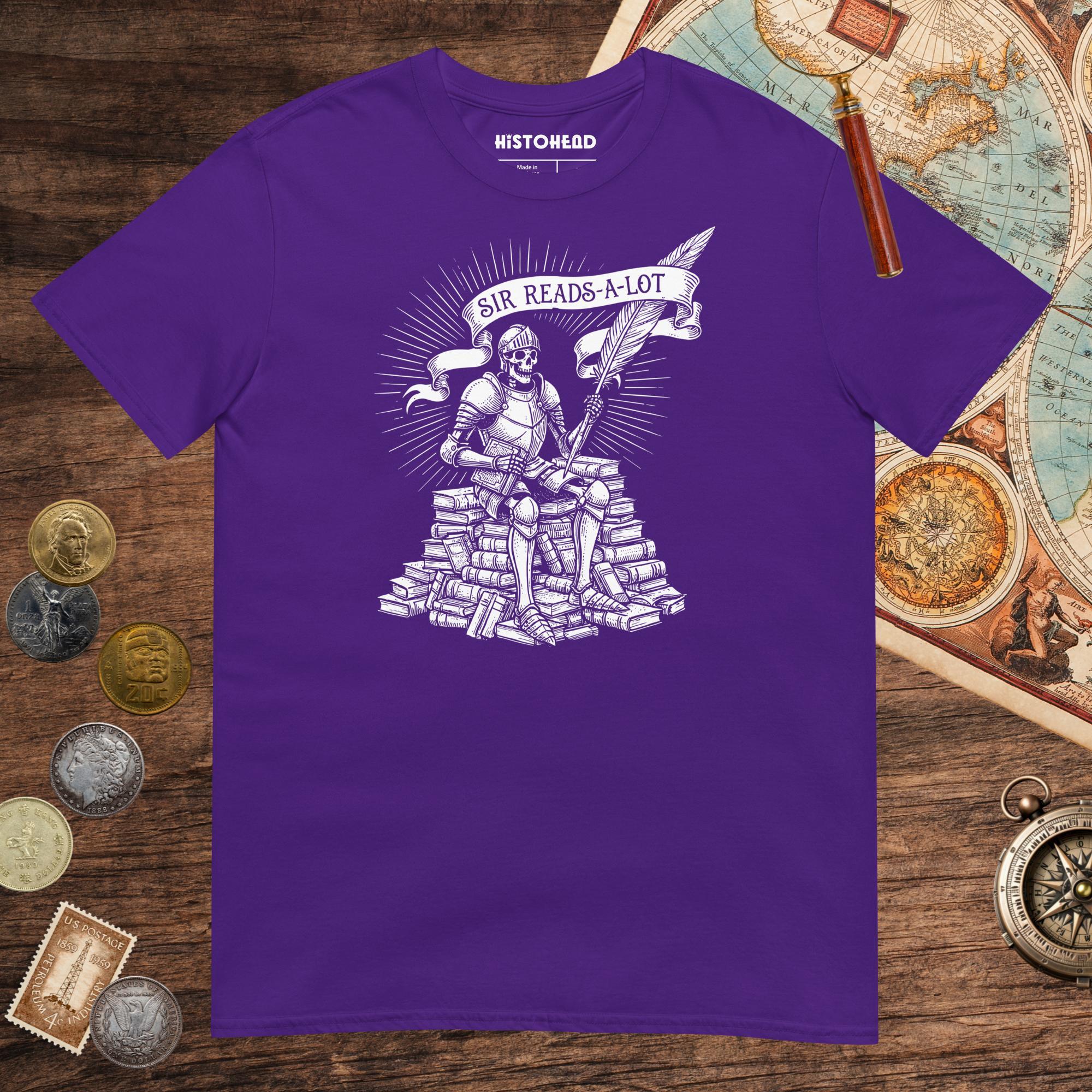 Purple Sir Reads-A-Lot Tee - history buff gift by HistoHead