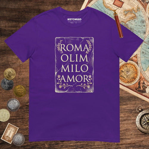 Purple Roma Amor Tee - history buff gift by HistoHead