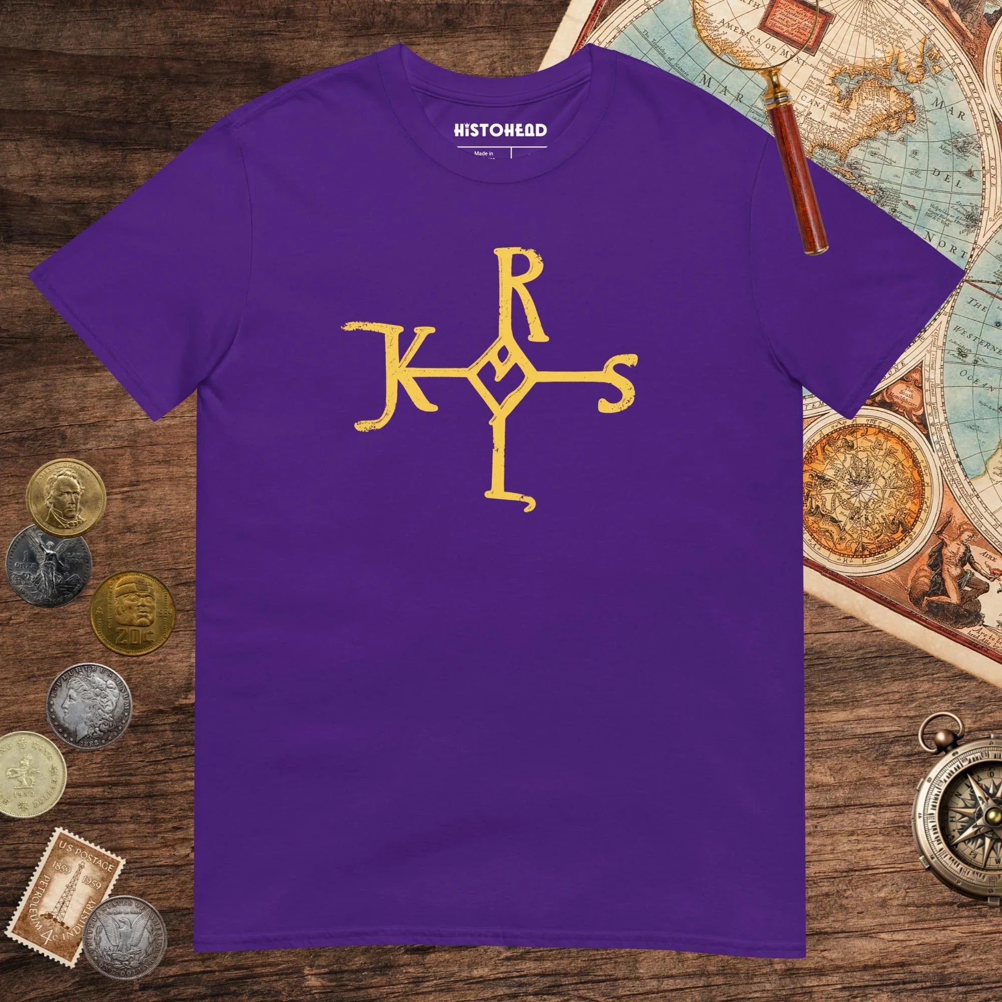 Purple Charlemagne Autograph Tee - history buff gift by HistoHead