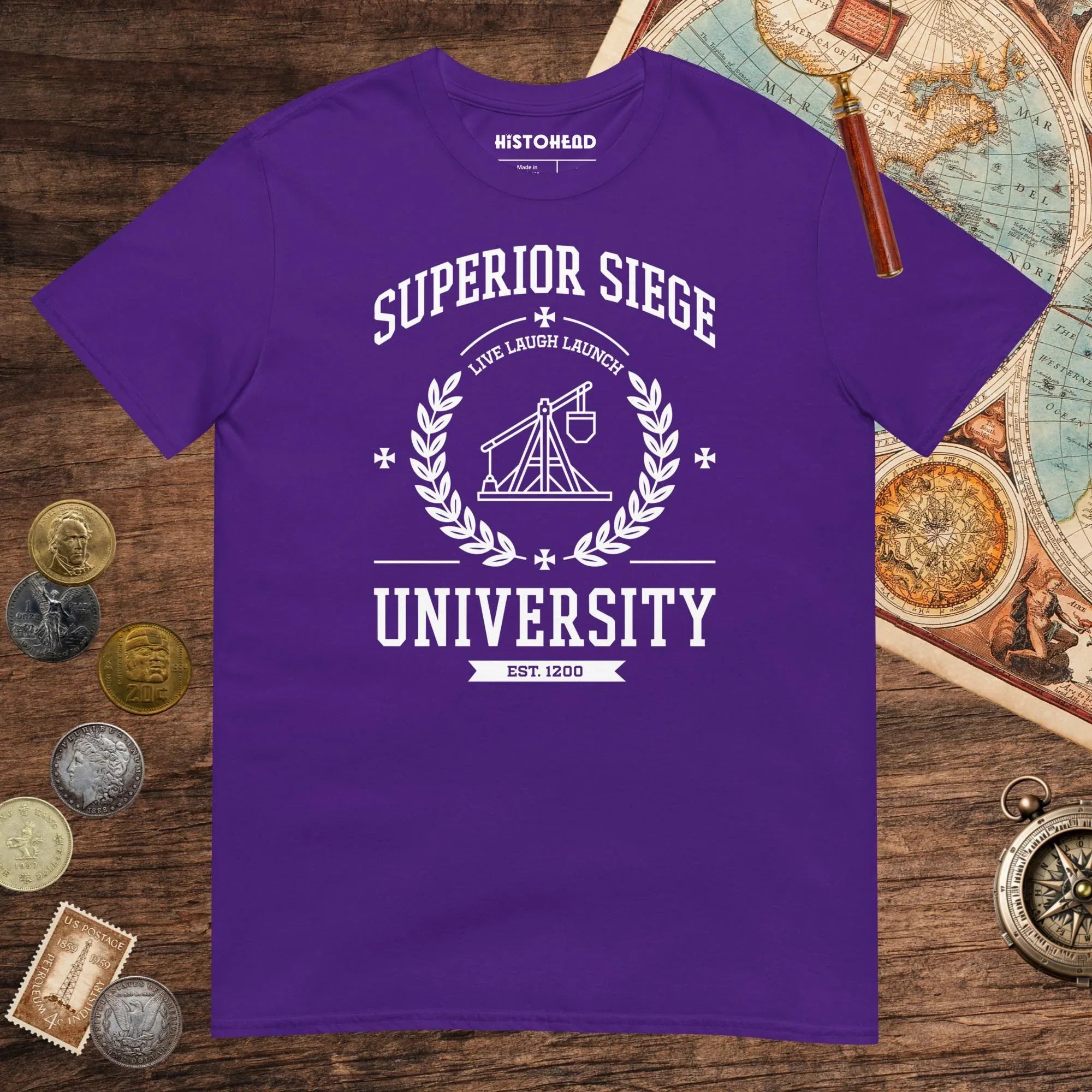 Purple Superior Siege University Tee - history buff gift by HistoHead