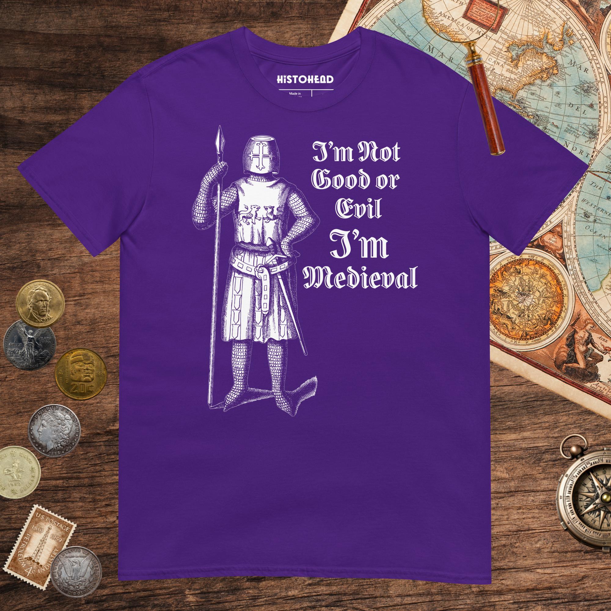 Purple I'm Medieval Tee - history buff gift by HistoHead