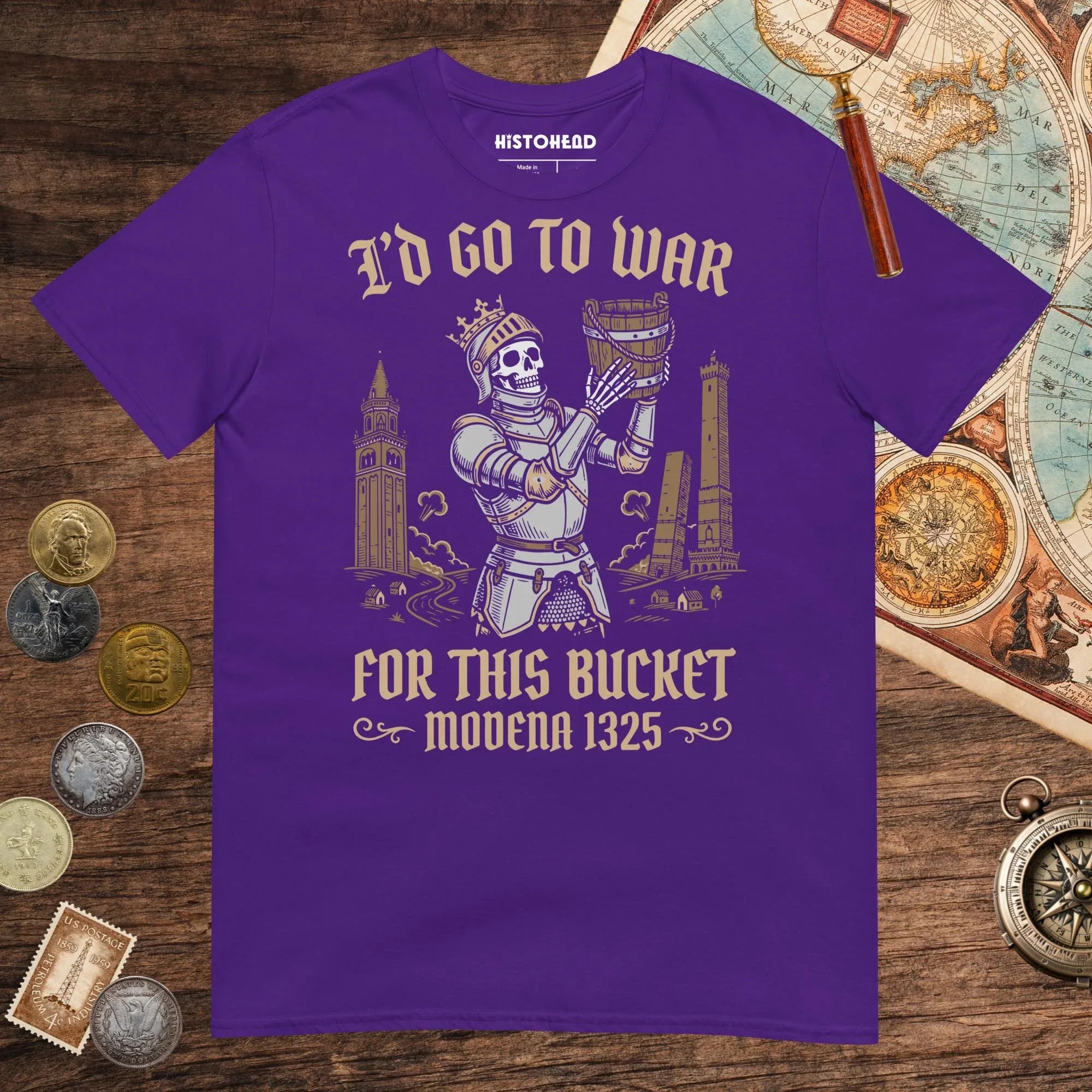 Purple War of the Bucket Tee - history buff gift by HistoHead