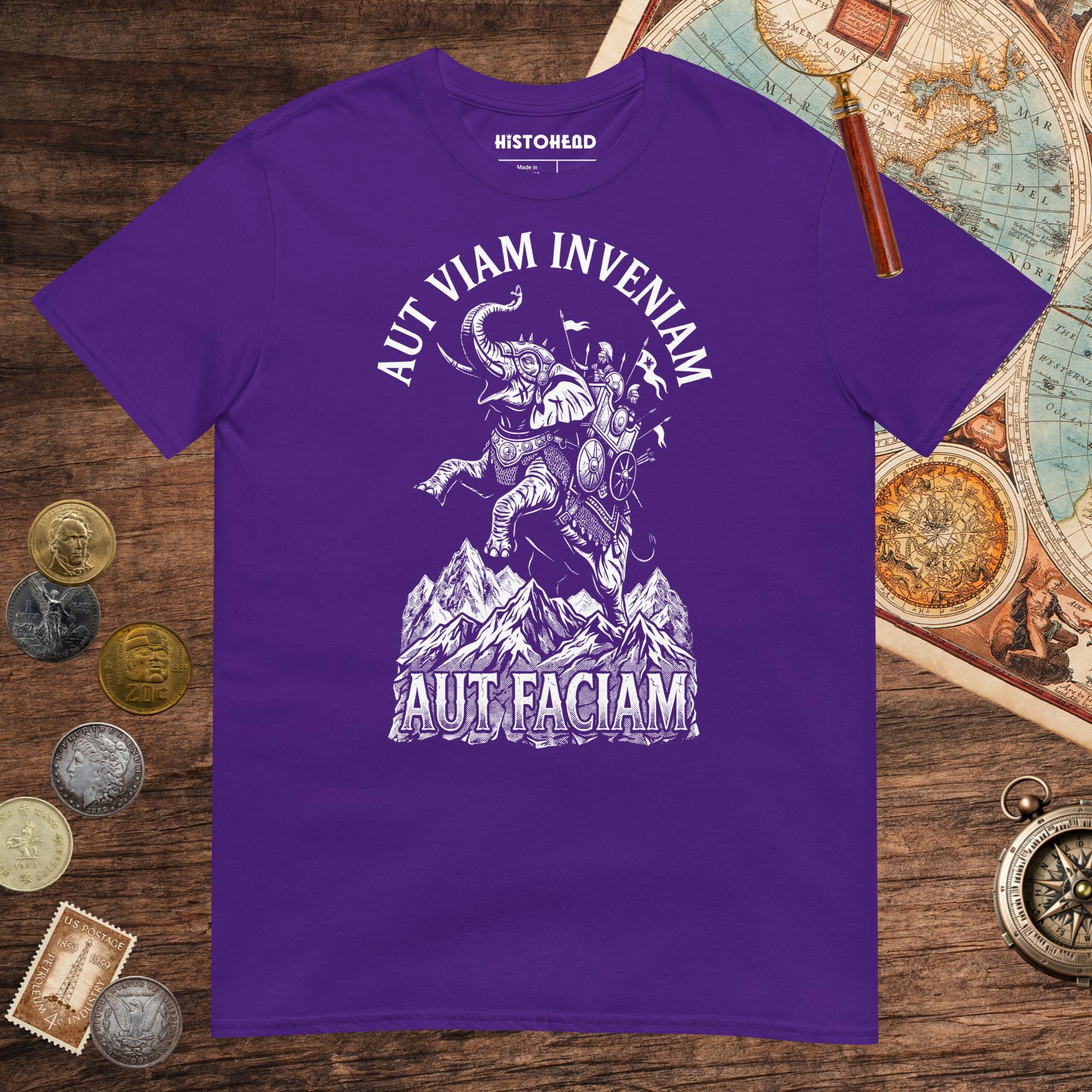 Purple Aut Viam Inveniam Hannibal Quote Tee - history buff gift by HistoHead