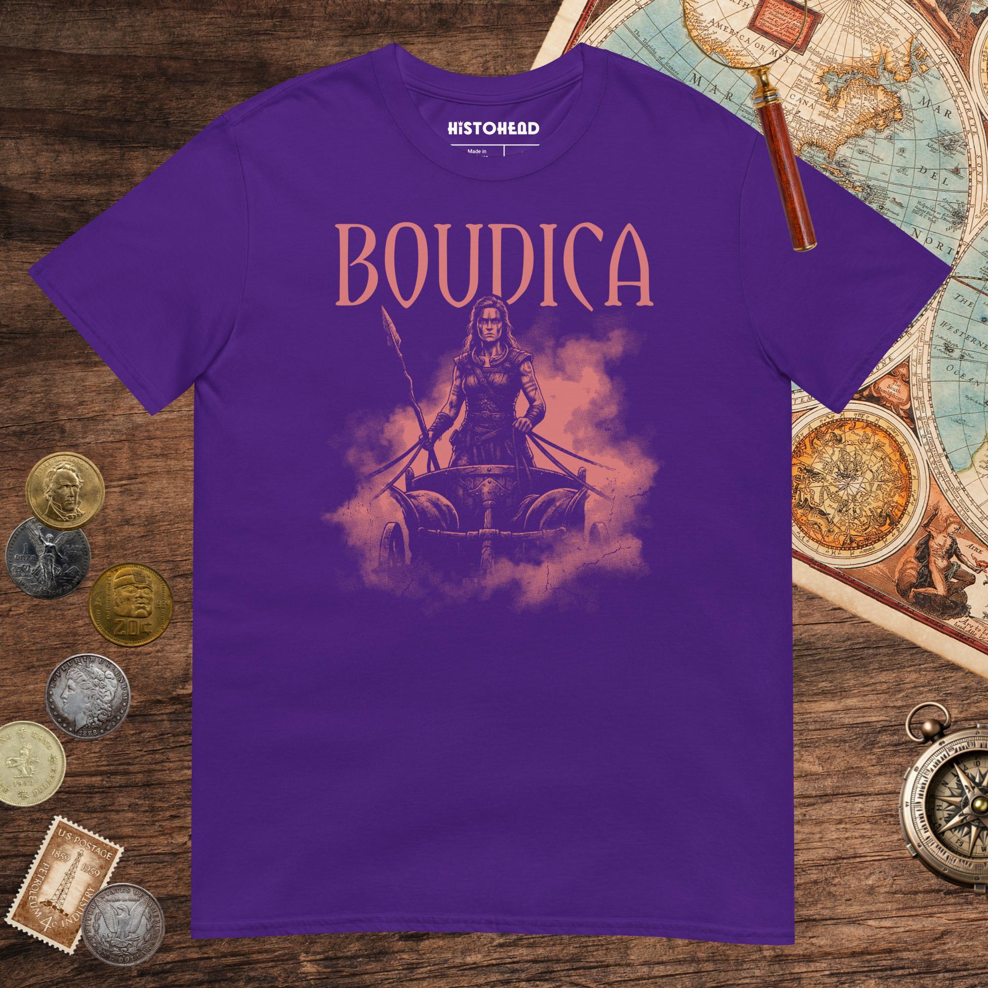 Purple Boudica Warrior Queen Tee - history buff gift by HistoHead