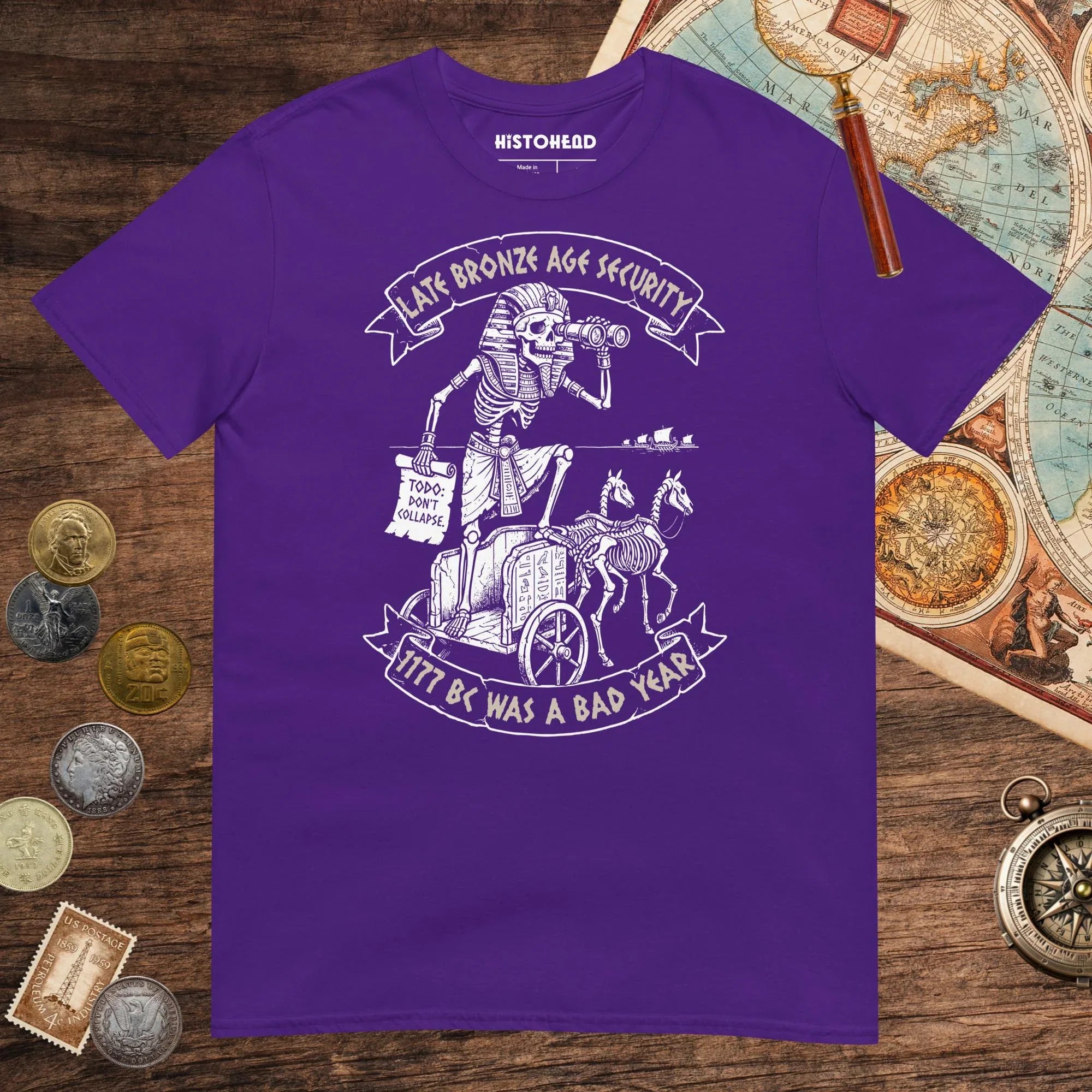 Purple Late Bronze Age Security Tee - history buff gift by HistoHead