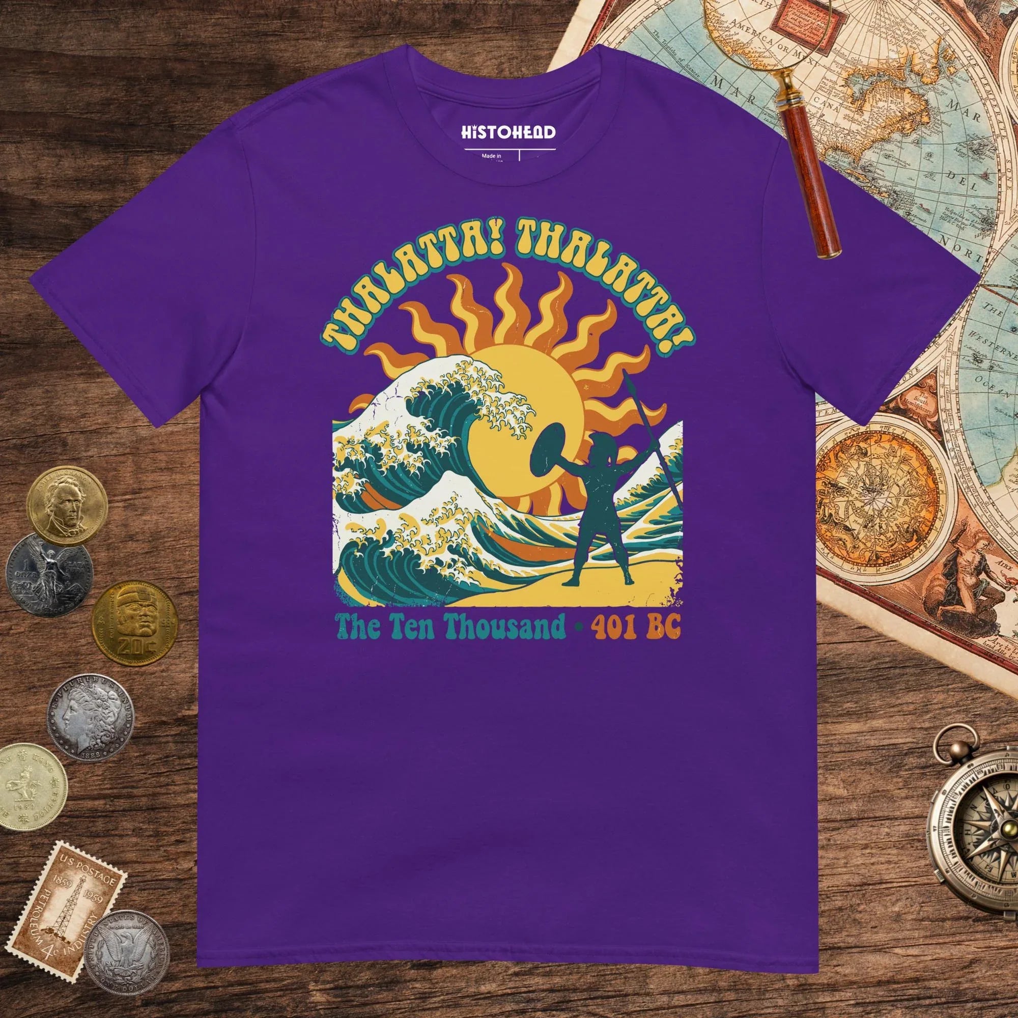 Purple Thalatta Thalatta Tee - history buff gift by HistoHead