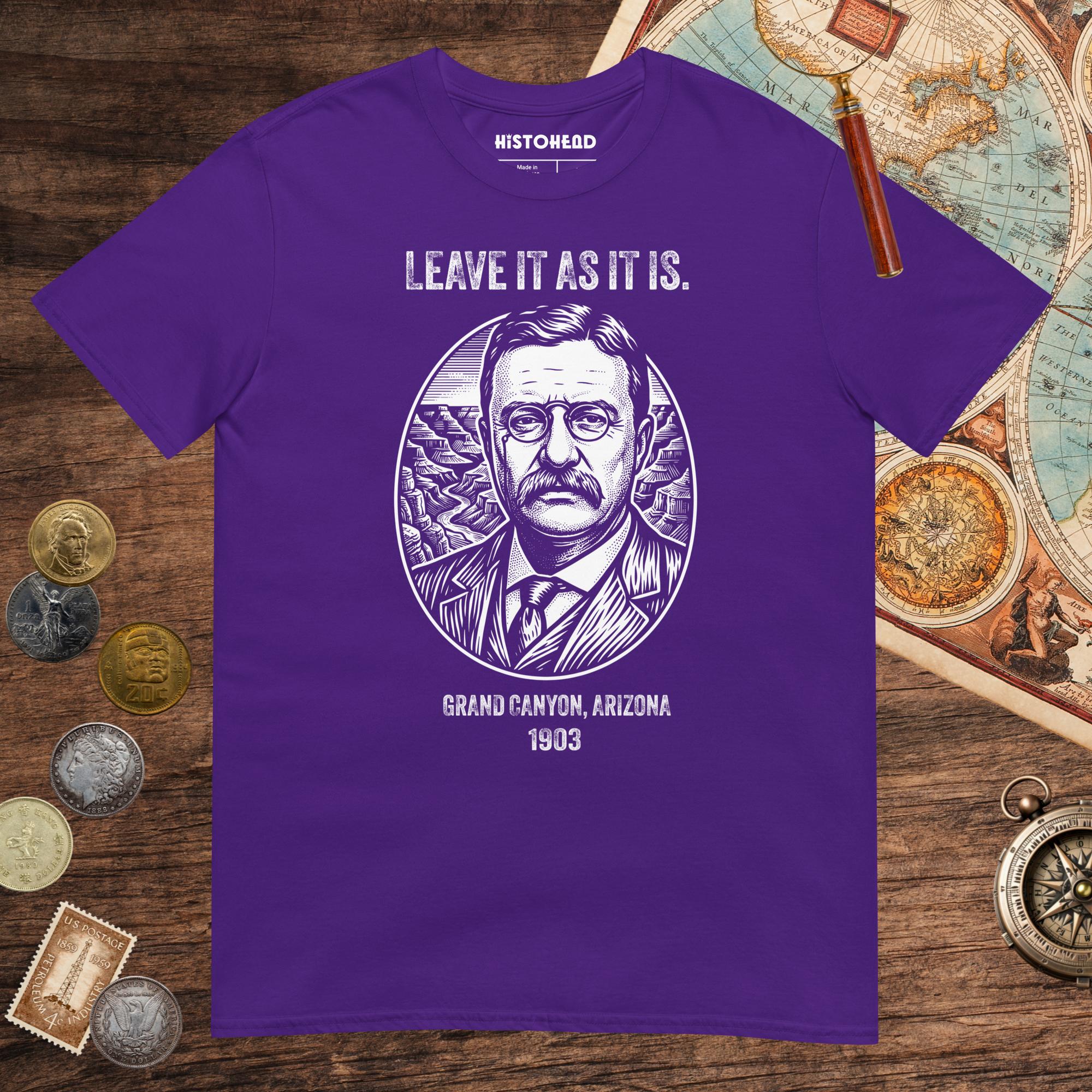 Purple Theodore Roosevelt National Park Quote Tee - history buff gift by HistoHead