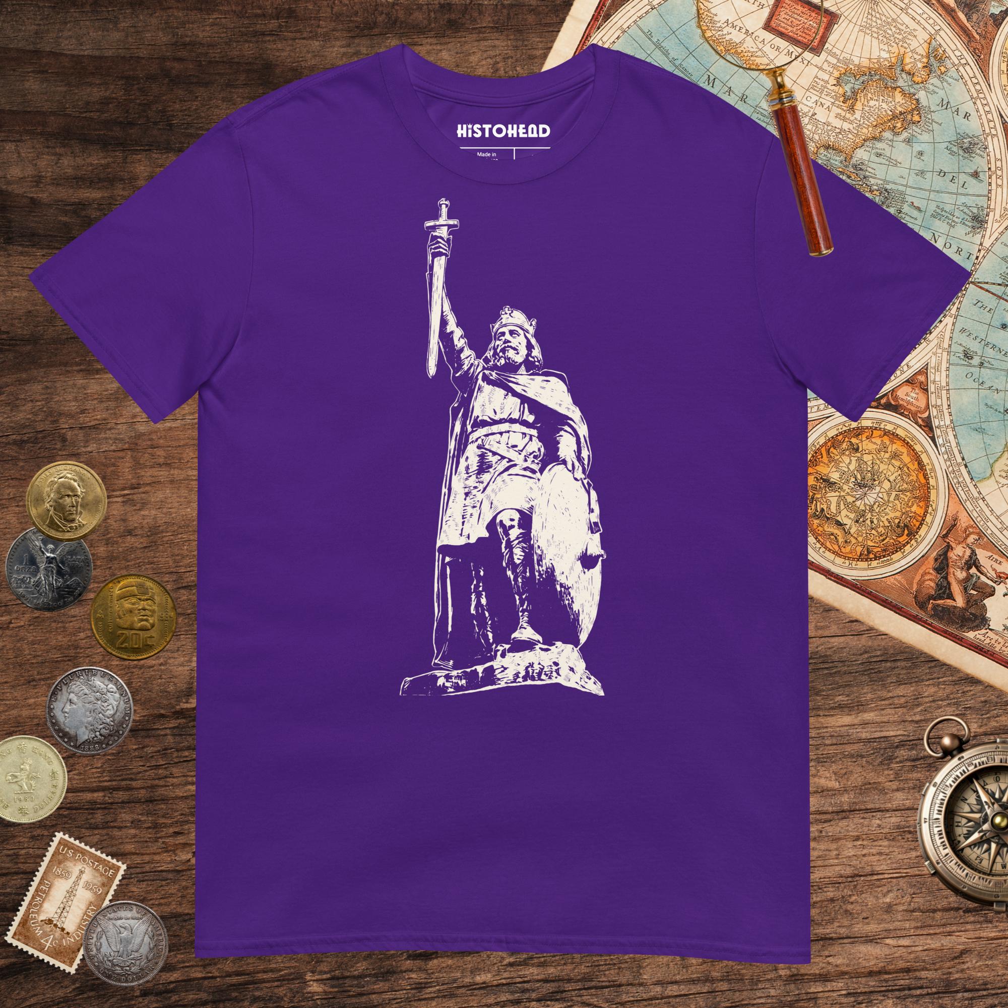 Purple Alfred the Great Tee - history buff gift by HistoHead