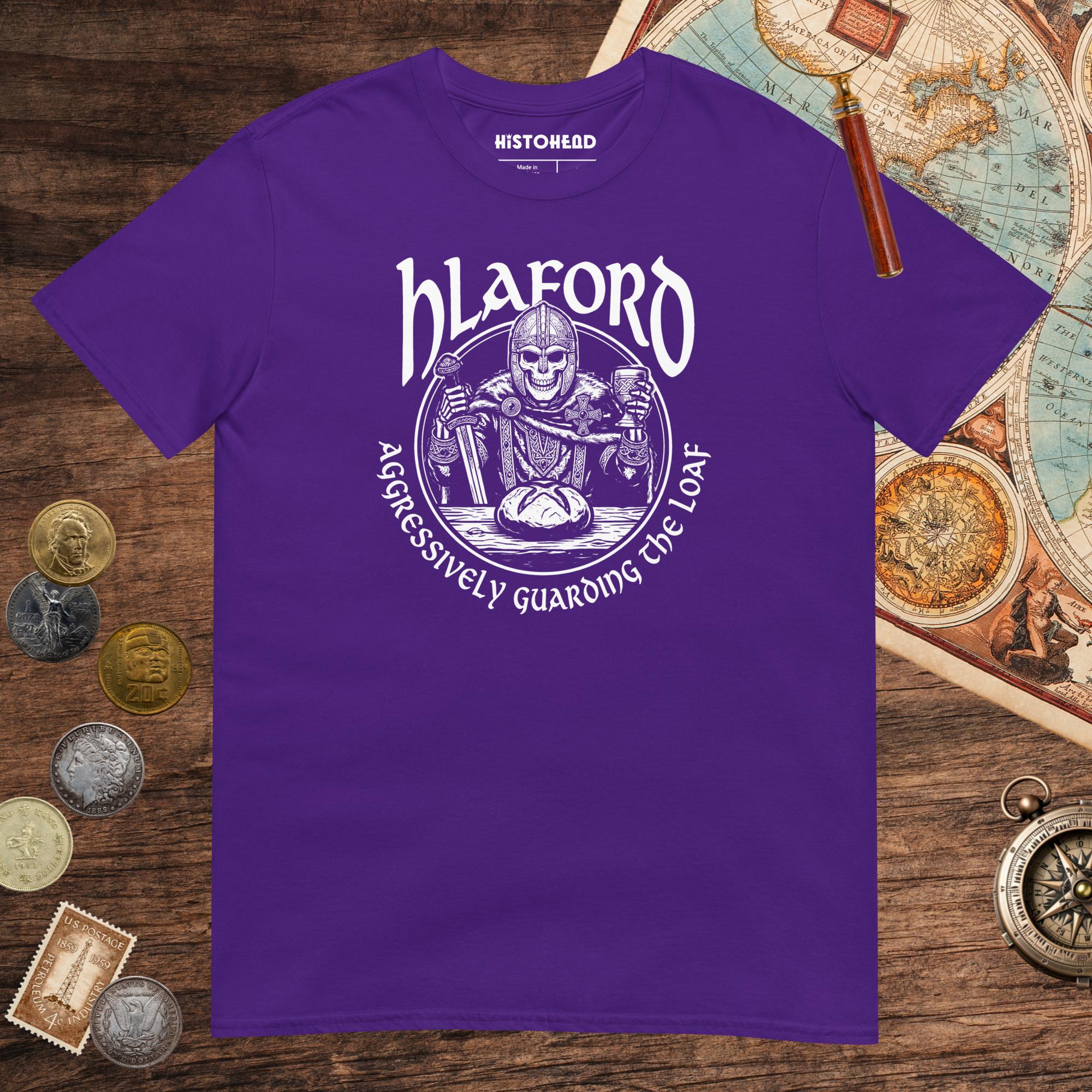 Purple Hlaford Loaf Guardian Tee - history buff gift by HistoHead