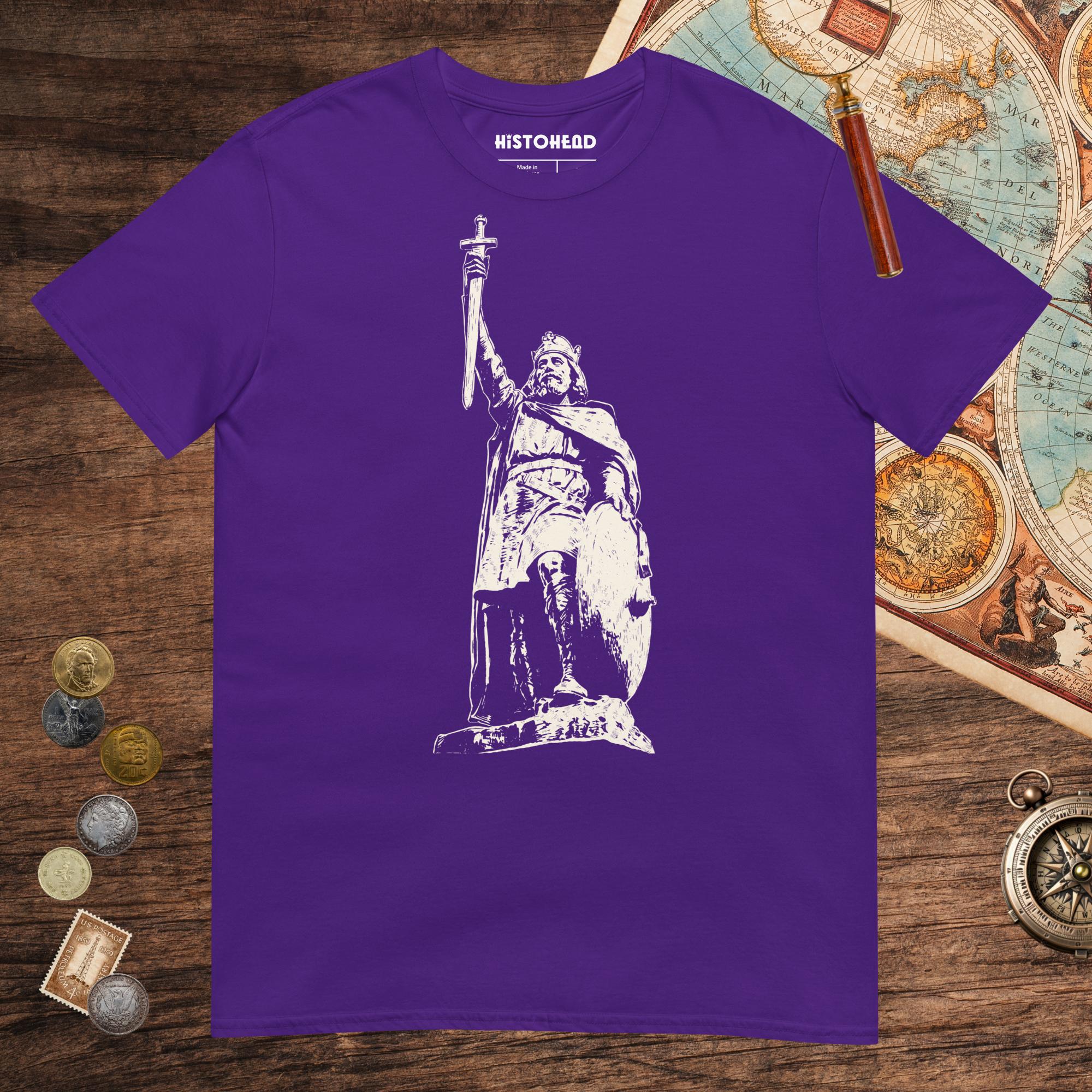 Purple Alfred the Great Tee - history buff gift by HistoHead
