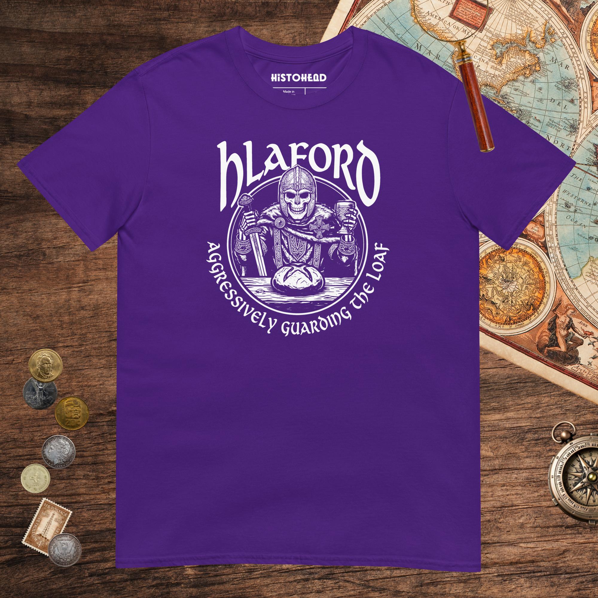 Purple Hlaford Loaf Guardian Tee - history buff gift by HistoHead