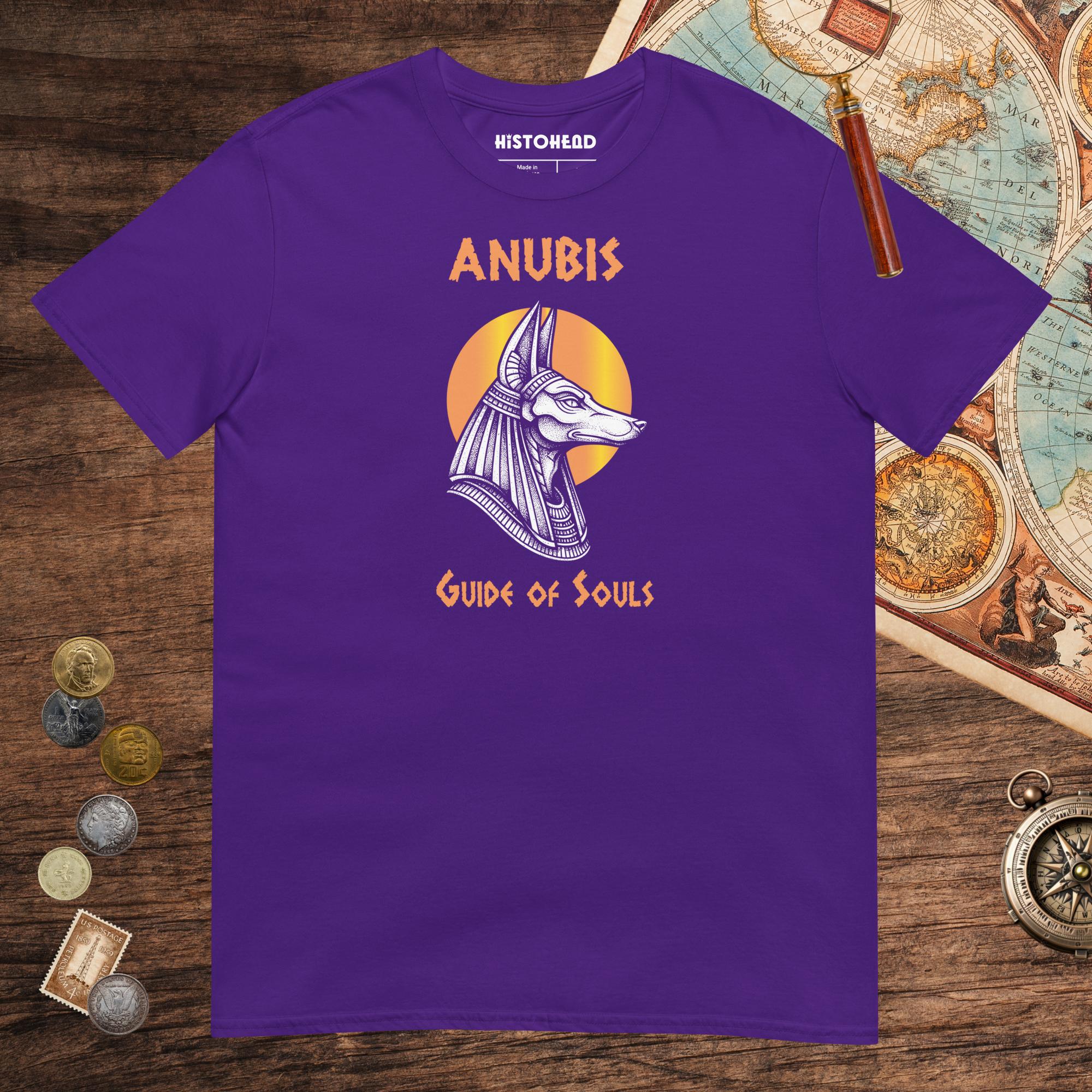 Purple Anubis Guide of Souls Tee - history buff gift by HistoHead