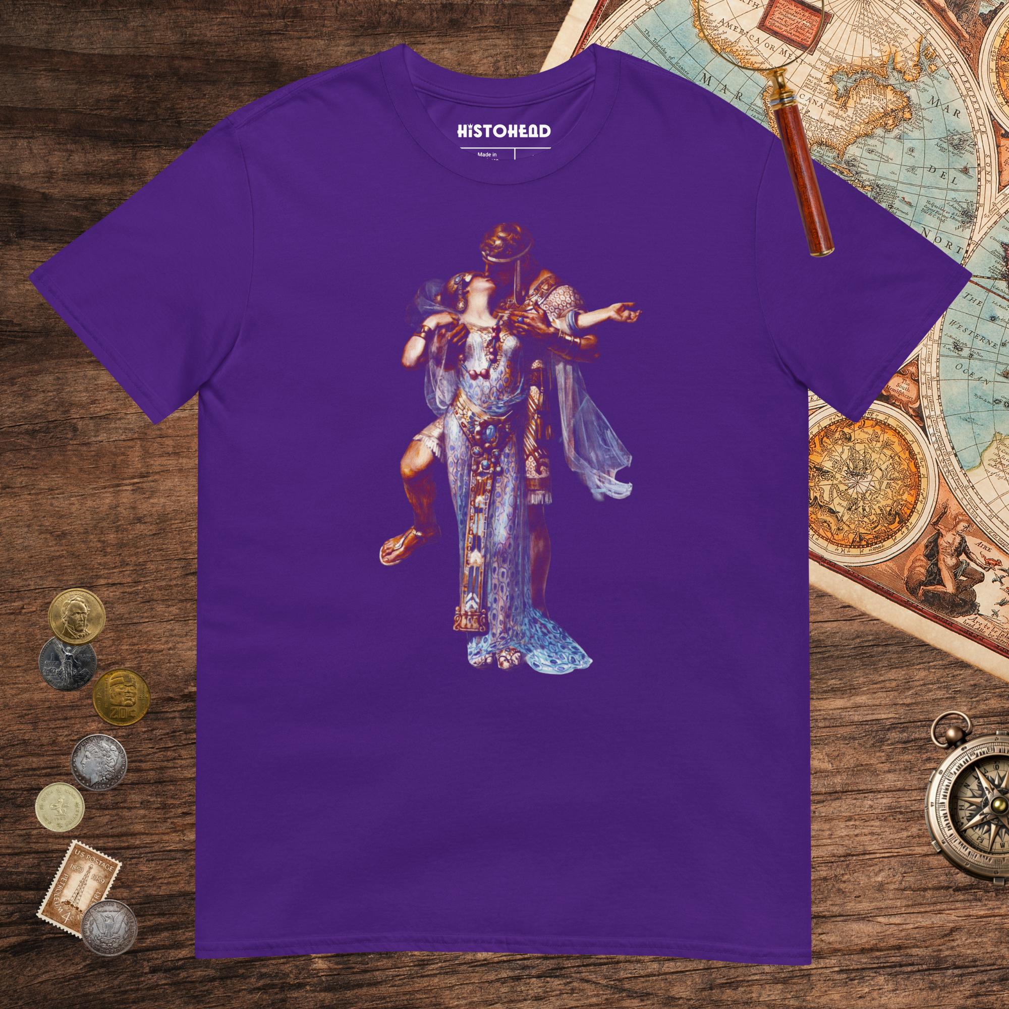 Purple Cleopatra and Antony Tee - history buff gift by HistoHead