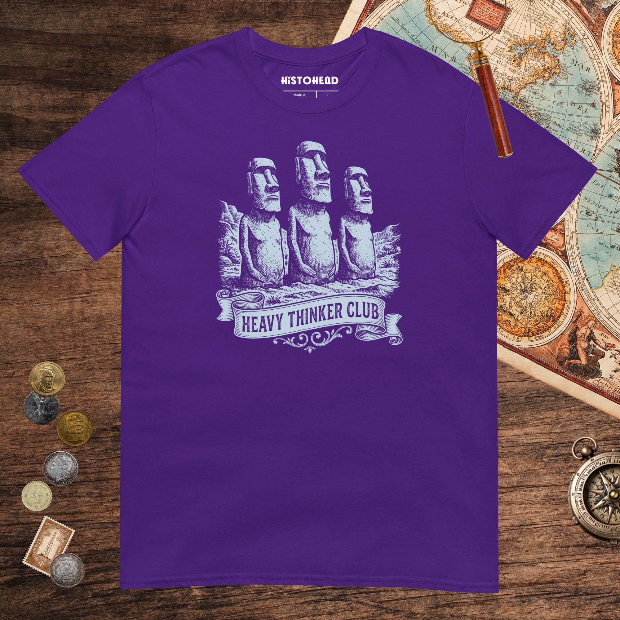 Purple Heavy Thinker Club Tee - history buff gift by HistoHead