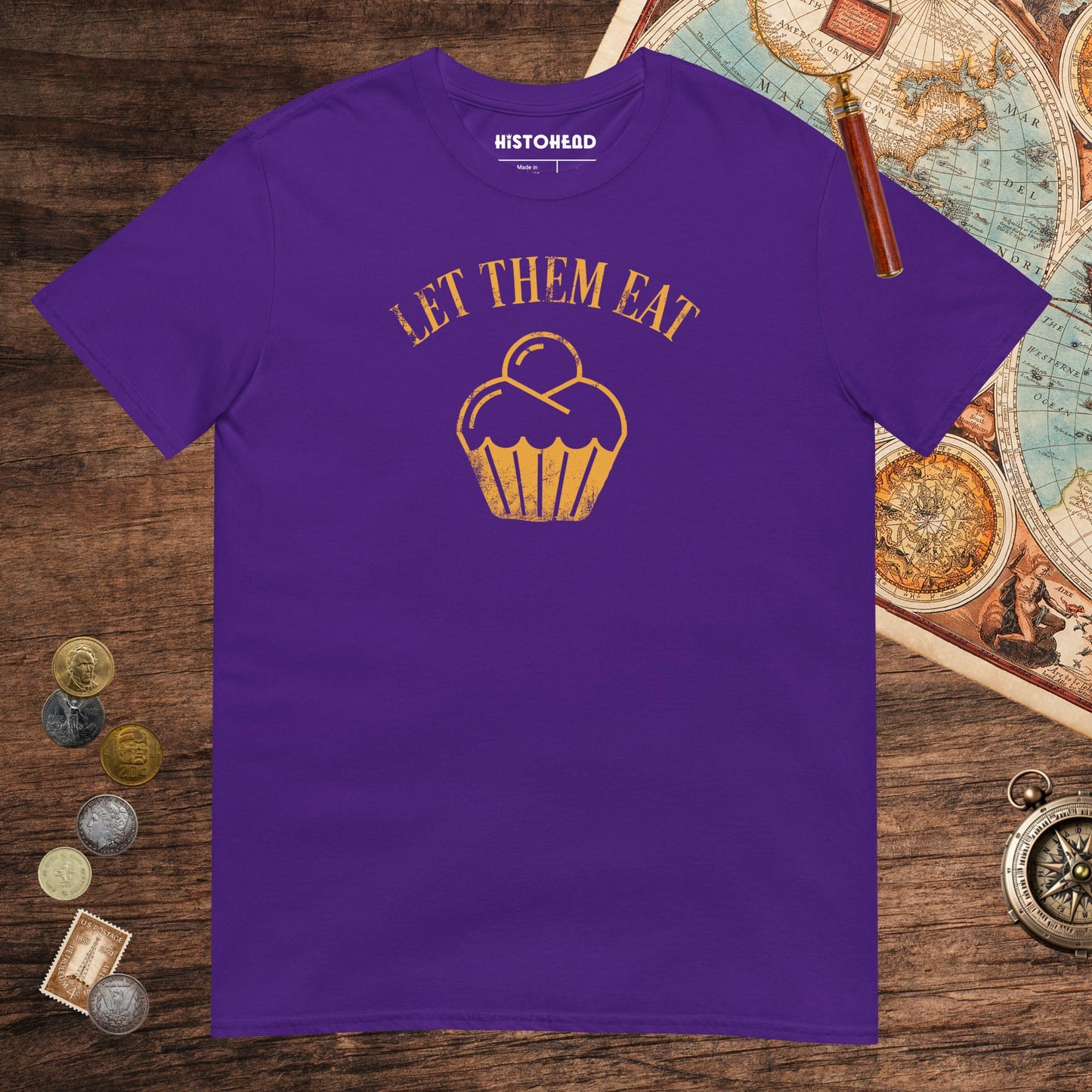 Purple Let Them Eat Cake Tee - history buff gift by HistoHead