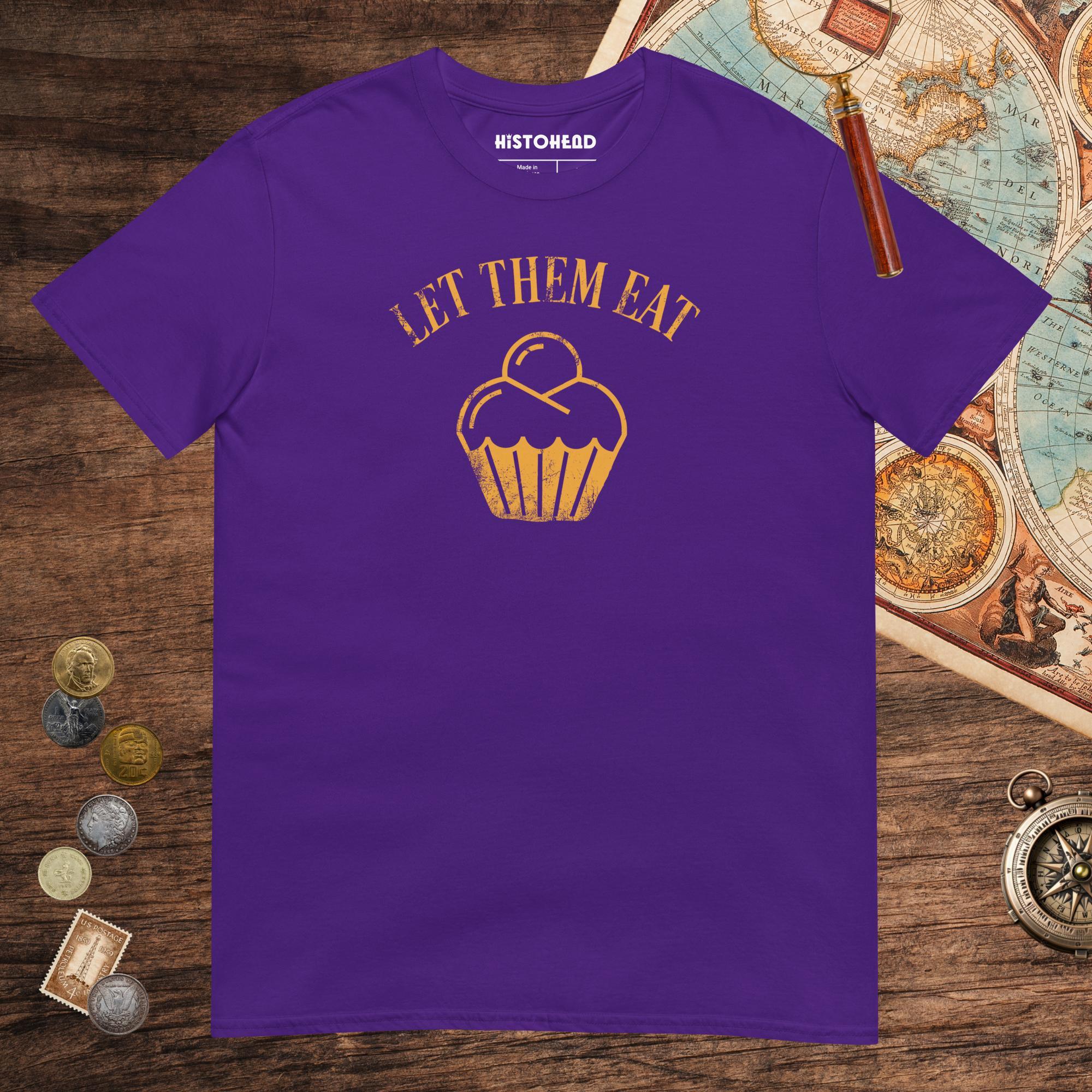 Purple Let Them Eat Cake Tee - history buff gift by HistoHead