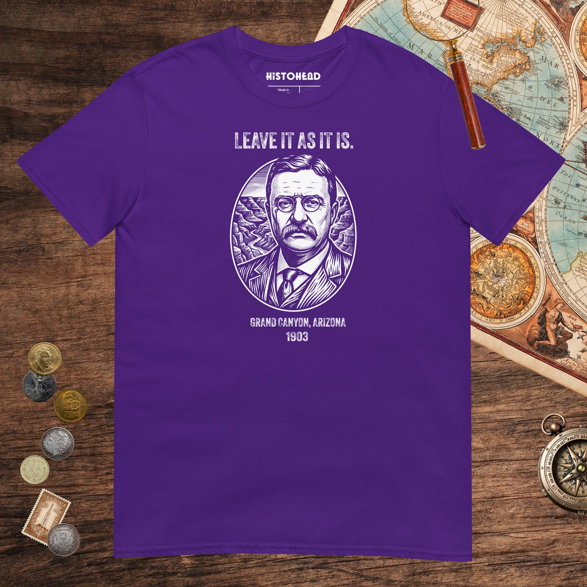 Purple Theodore Roosevelt National Park Quote Tee - history buff gift by HistoHead