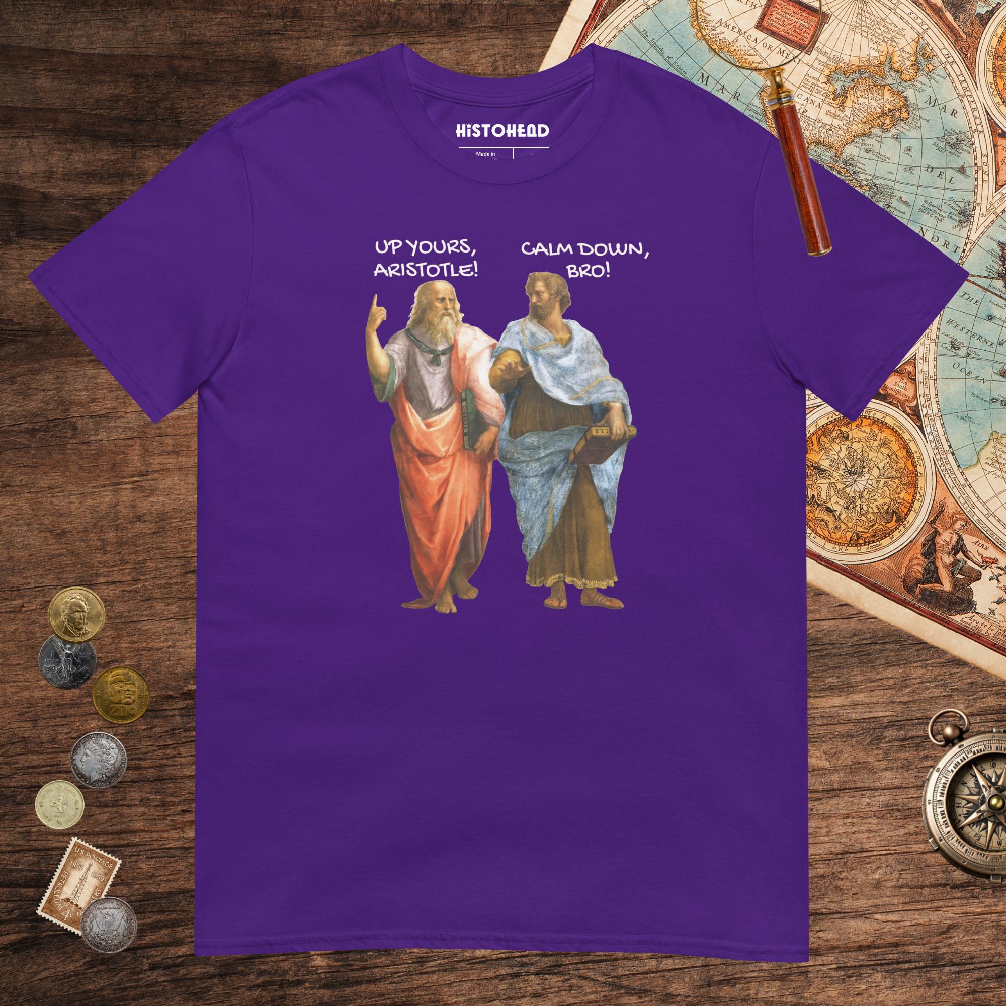 Purple Plato And Aristotle Tee - history buff gift by HistoHead