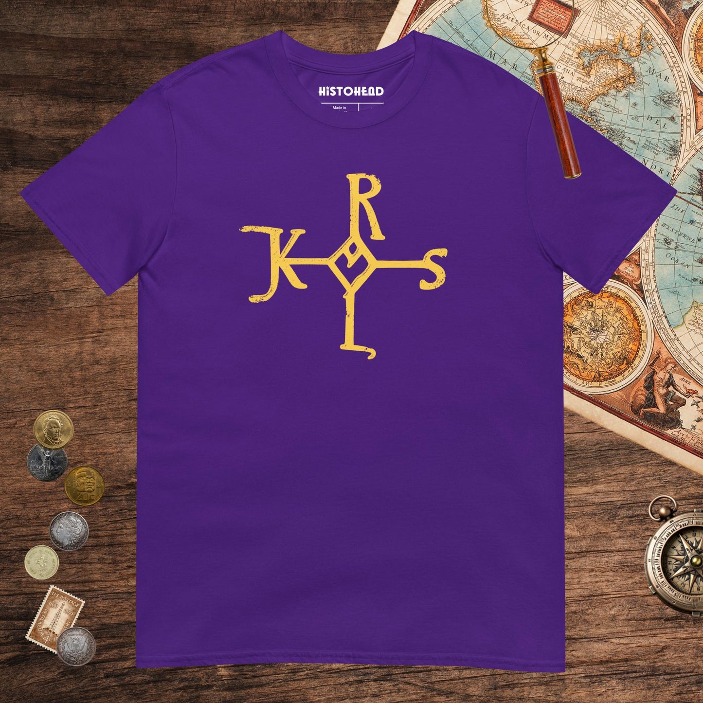 Purple Charlemagne Autograph Tee - history buff gift by HistoHead