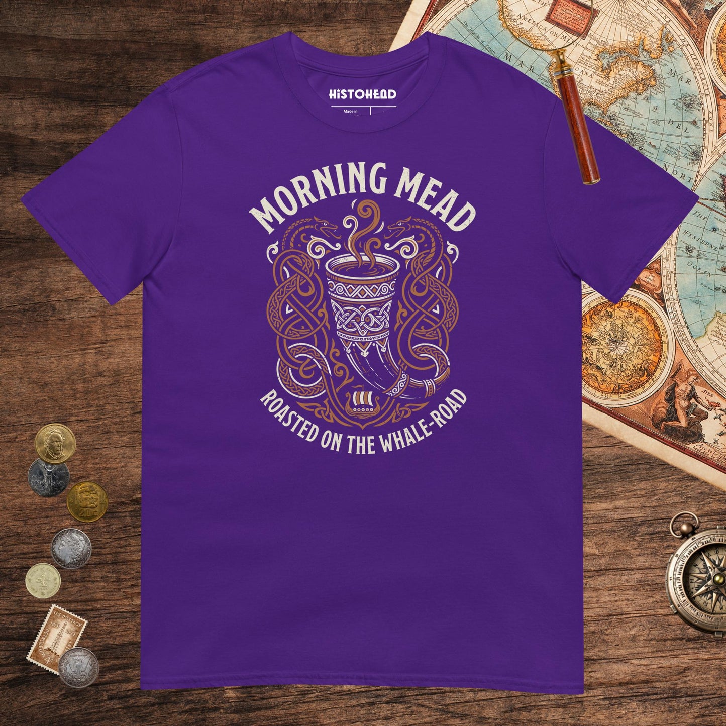 Purple Morning Mead Tee - history buff gift by HistoHead