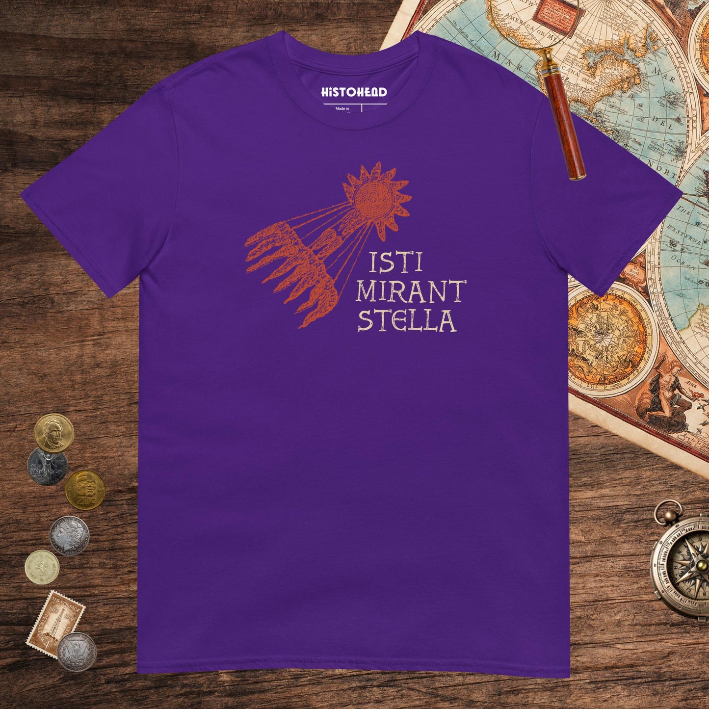 Purple Stella Tee - history buff gift by HistoHead