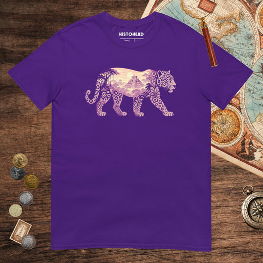 Purple Mesoamerican Jaguar Tee - history buff gift by HistoHead