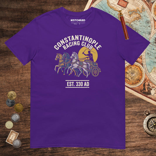 Purple Constantinople Racing Club Tee - history buff gift by HistoHead