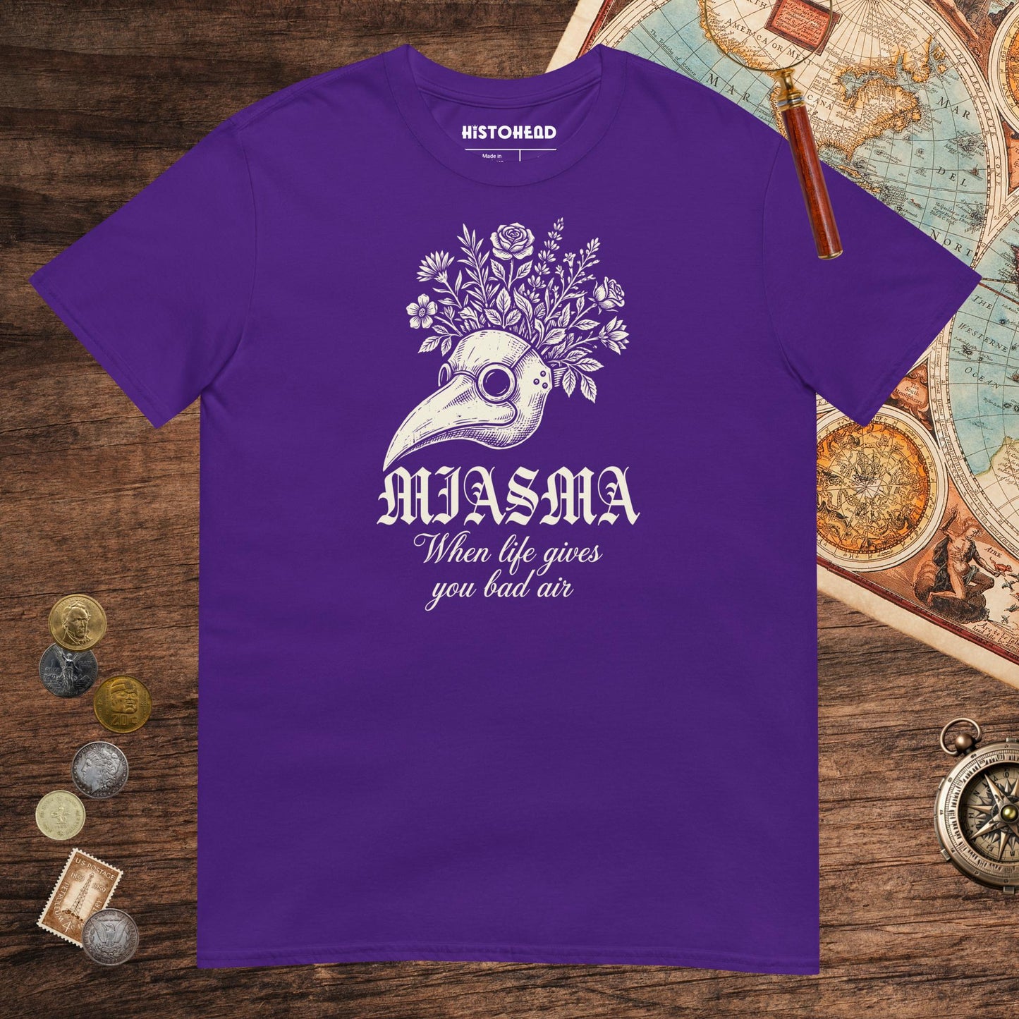 Purple Miasma When Life Gives You Bad Air Tee - history buff gift by HistoHead