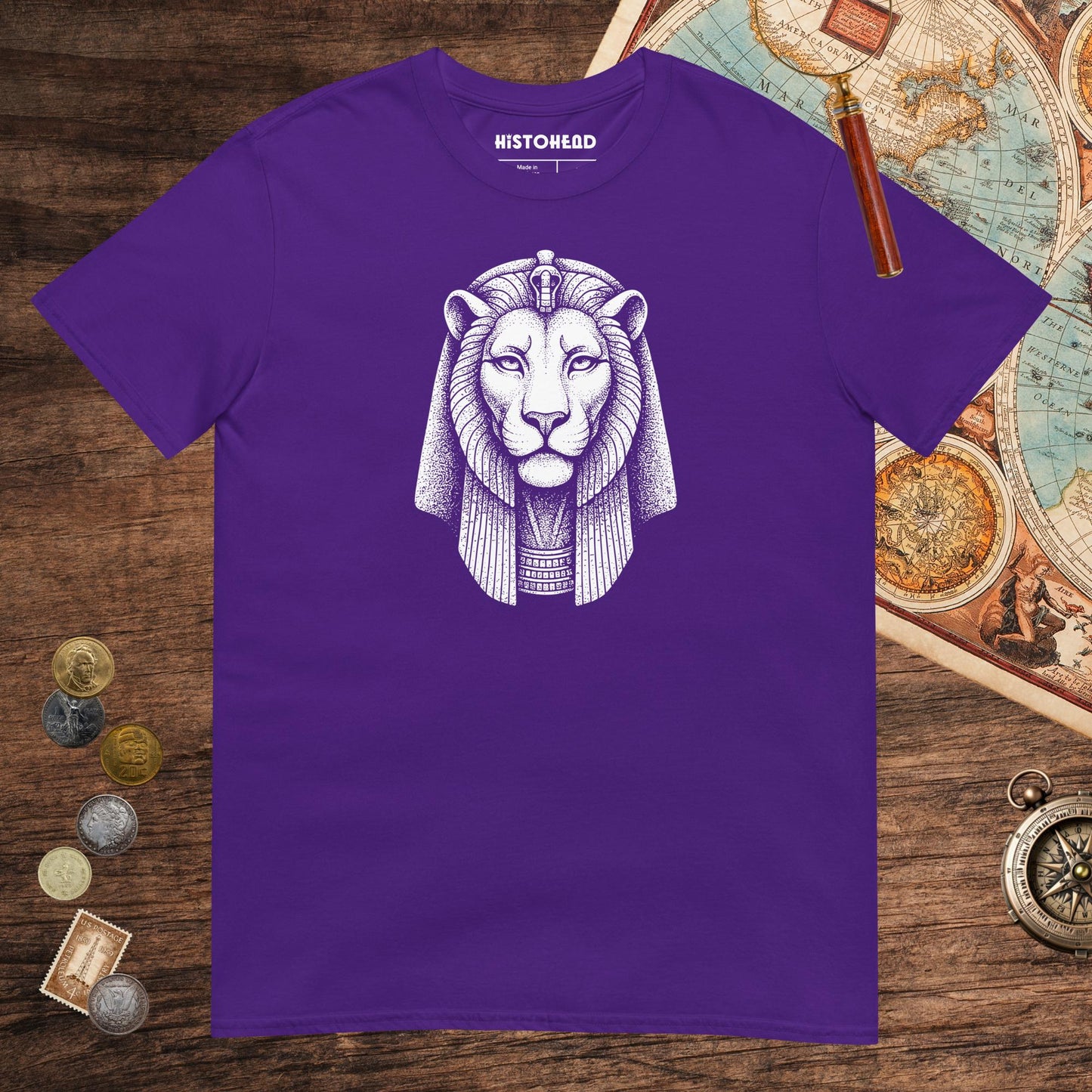 Purple Sekhmet Goddess of War Tee - history buff gift by HistoHead