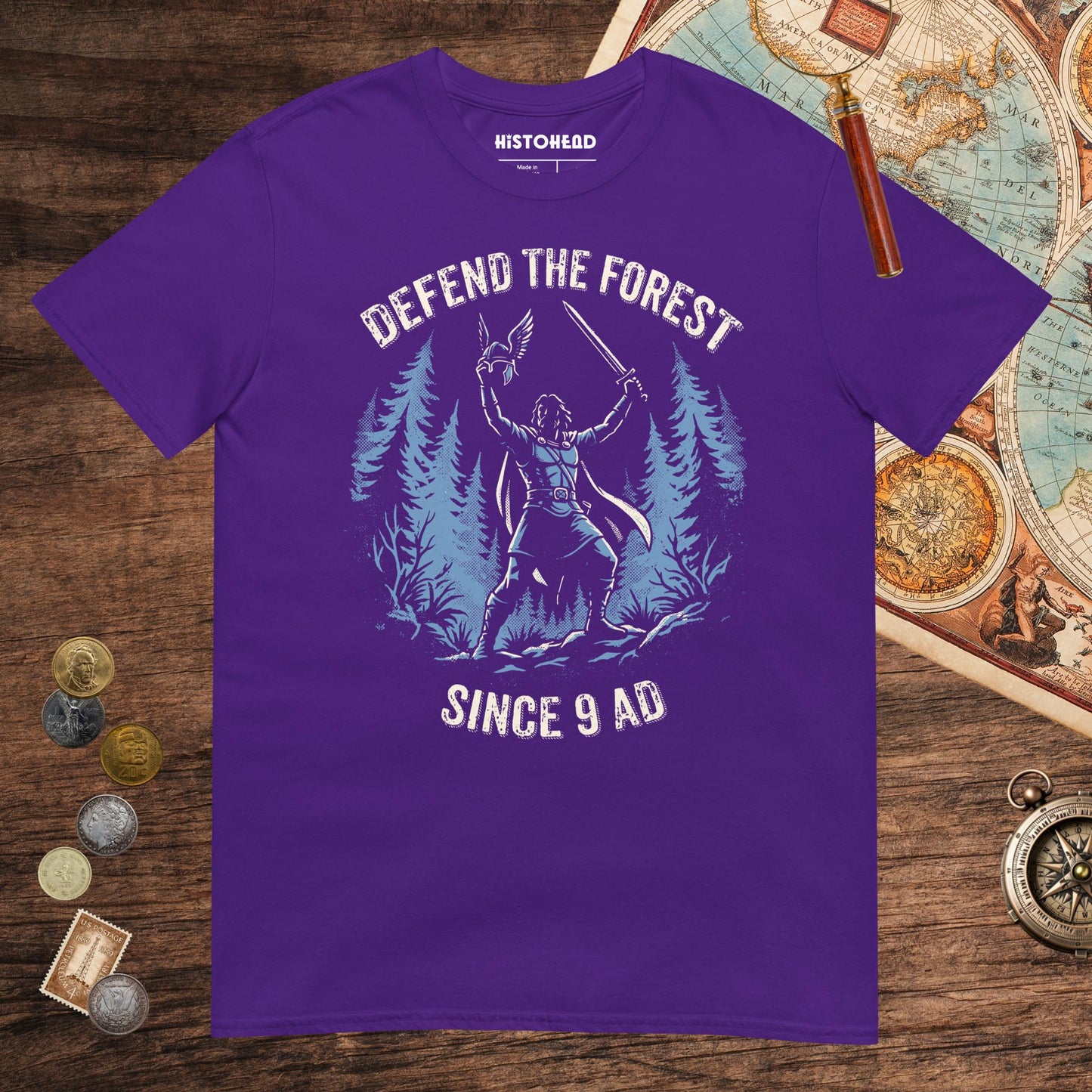 Purple Defend the Forest Tee - history buff gift by HistoHead