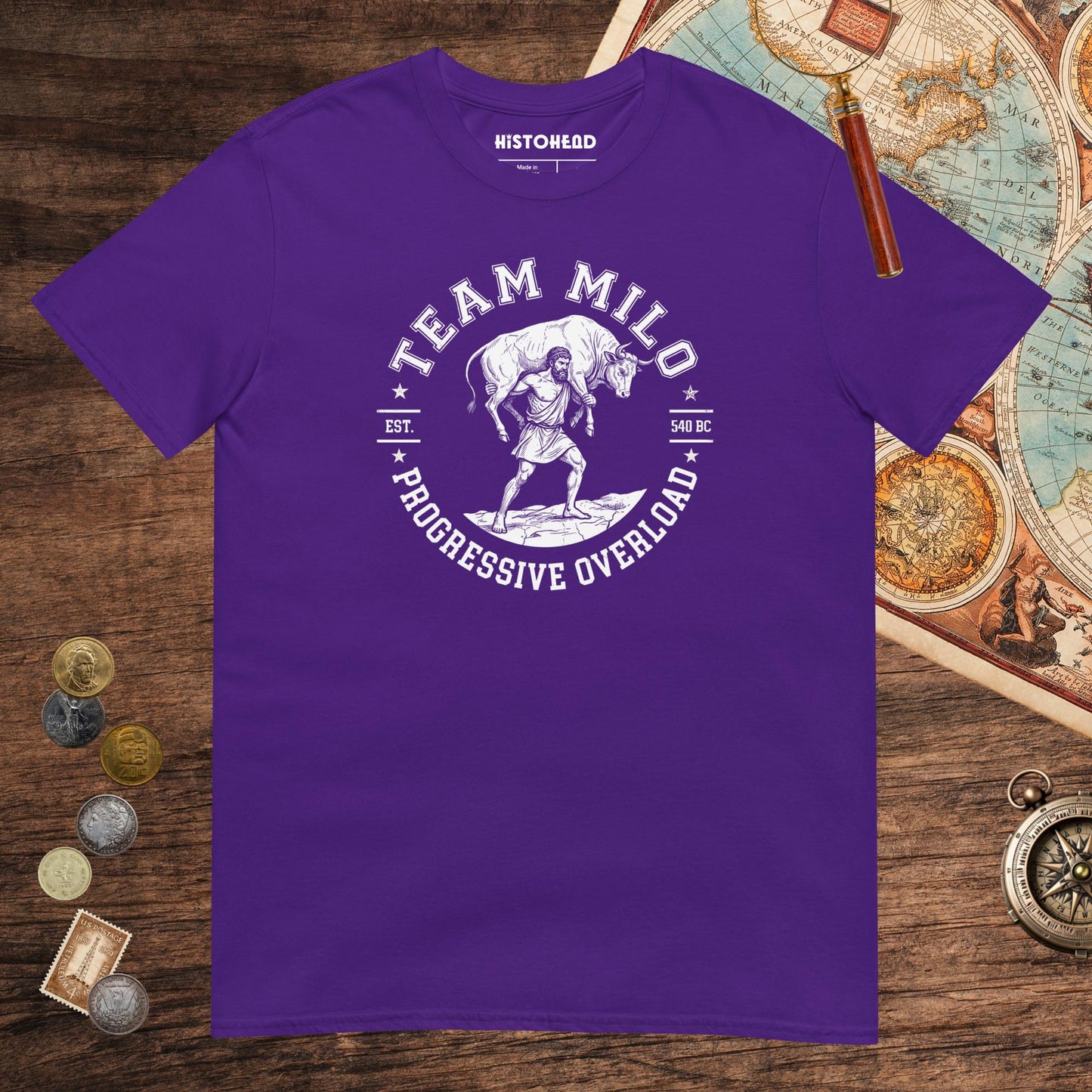 Purple Team Milo Tee - history buff gift by HistoHead
