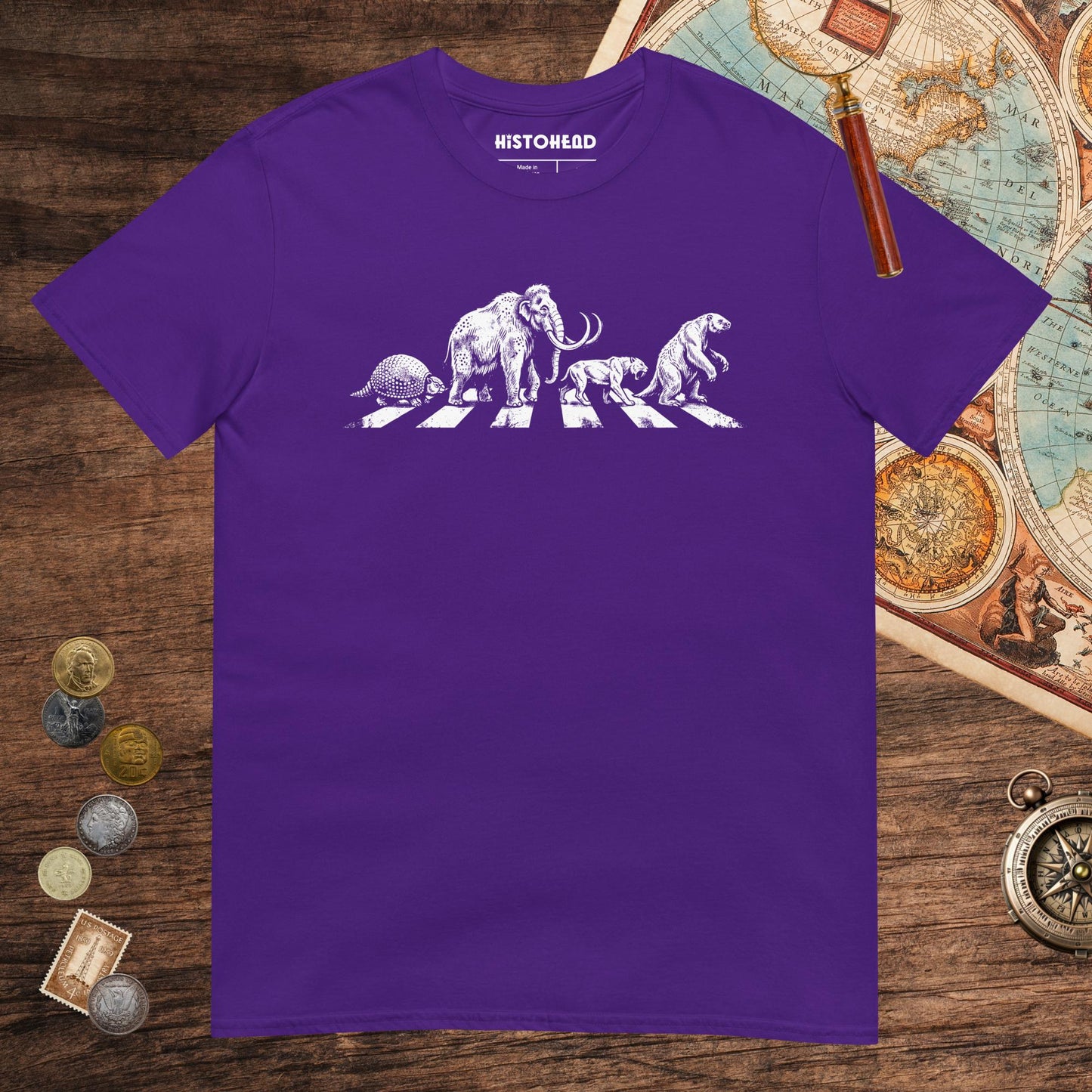 Purple Pleistocene Road Tee - history buff gift by HistoHead