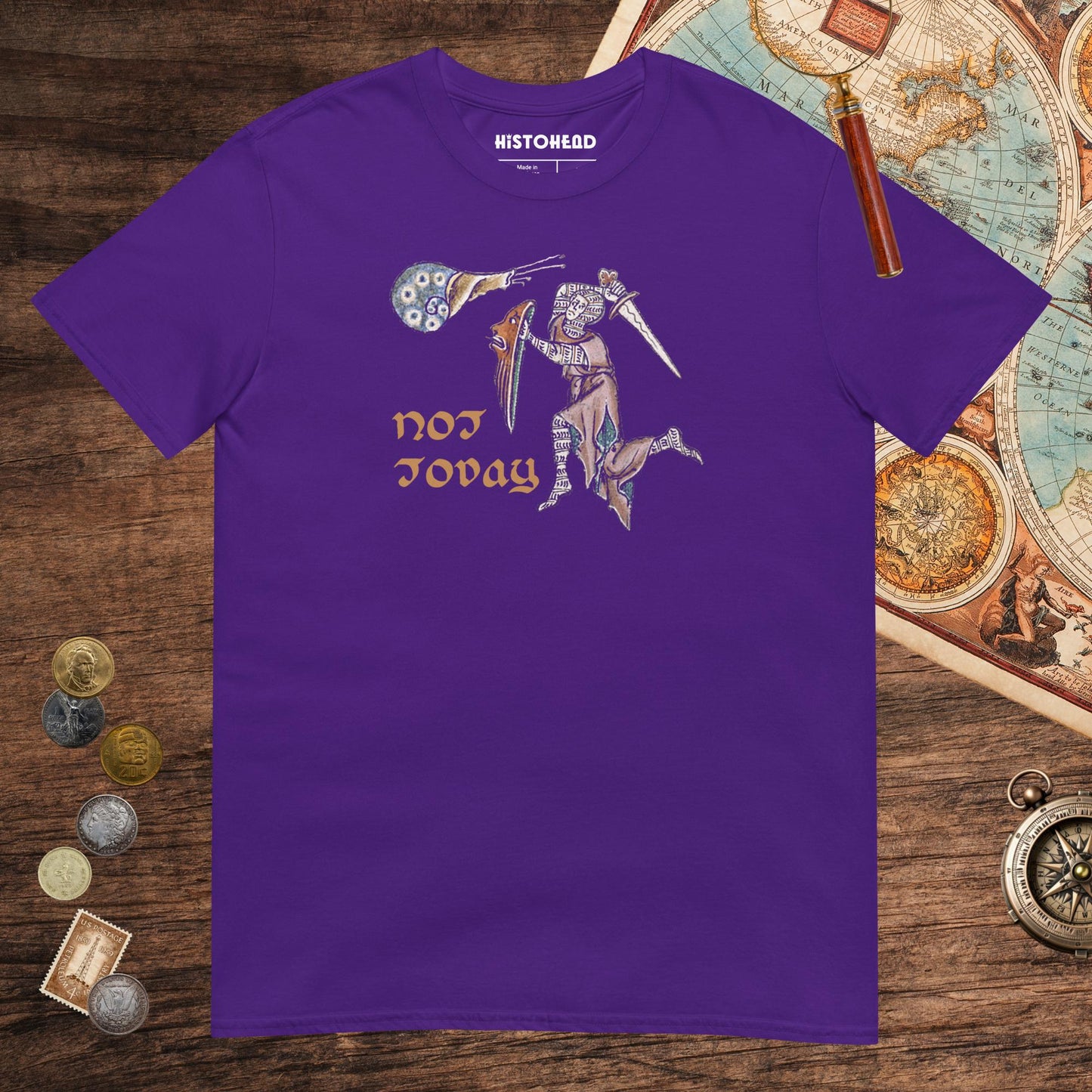 Purple Not Today Snail Tee - history buff gift by HistoHead