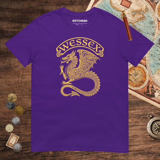 Purple Wessex Dragon Tee - history buff gift by HistoHead