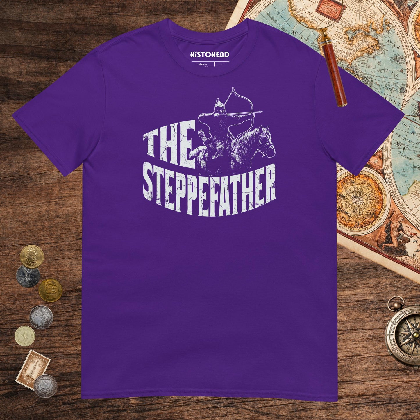 Purple The Steppefather Tee - history buff gift by HistoHead