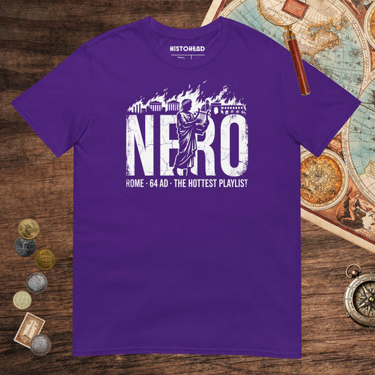 Purple Nero's Hottest Playlist Tee - history buff gift by HistoHead