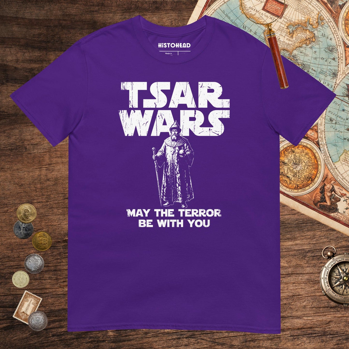 Purple Ivan the Terrible Tsar Wars Tee - history buff gift by HistoHead