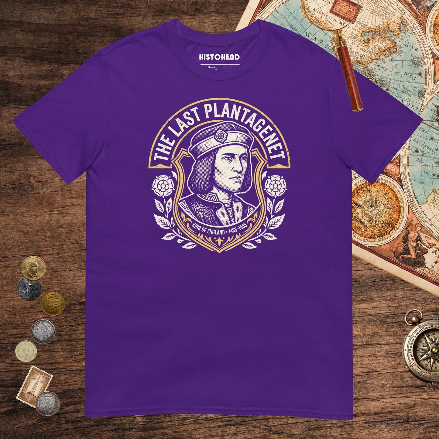 Purple Richard III The Last Plantagenet Tee - history buff gift by HistoHead