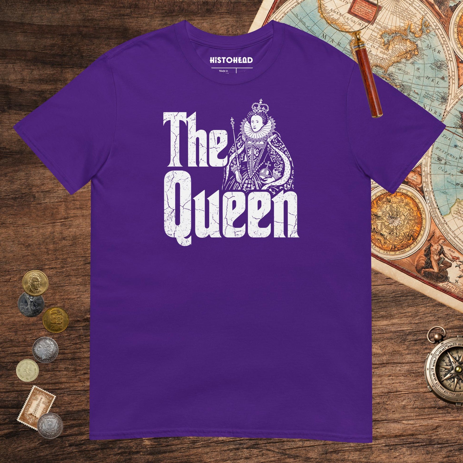 Purple Queen Elizabeth I Tee - history buff gift by HistoHead