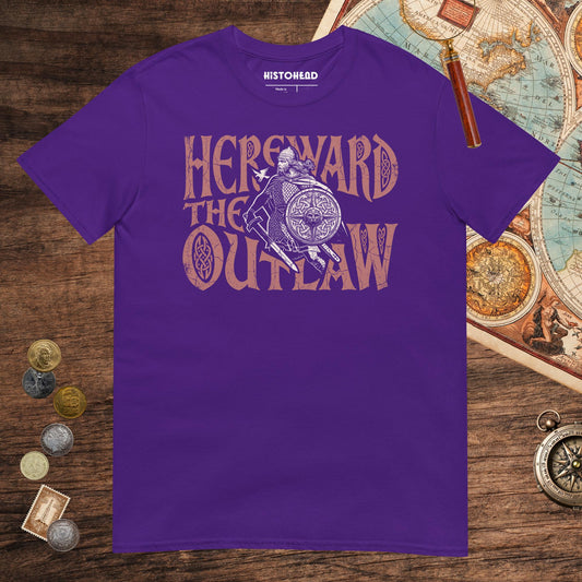 Purple Hereward the Outlaw Tee - history buff gift by HistoHead