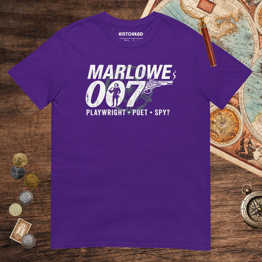 Purple Marlowe 007 Tee - history buff gift by HistoHead