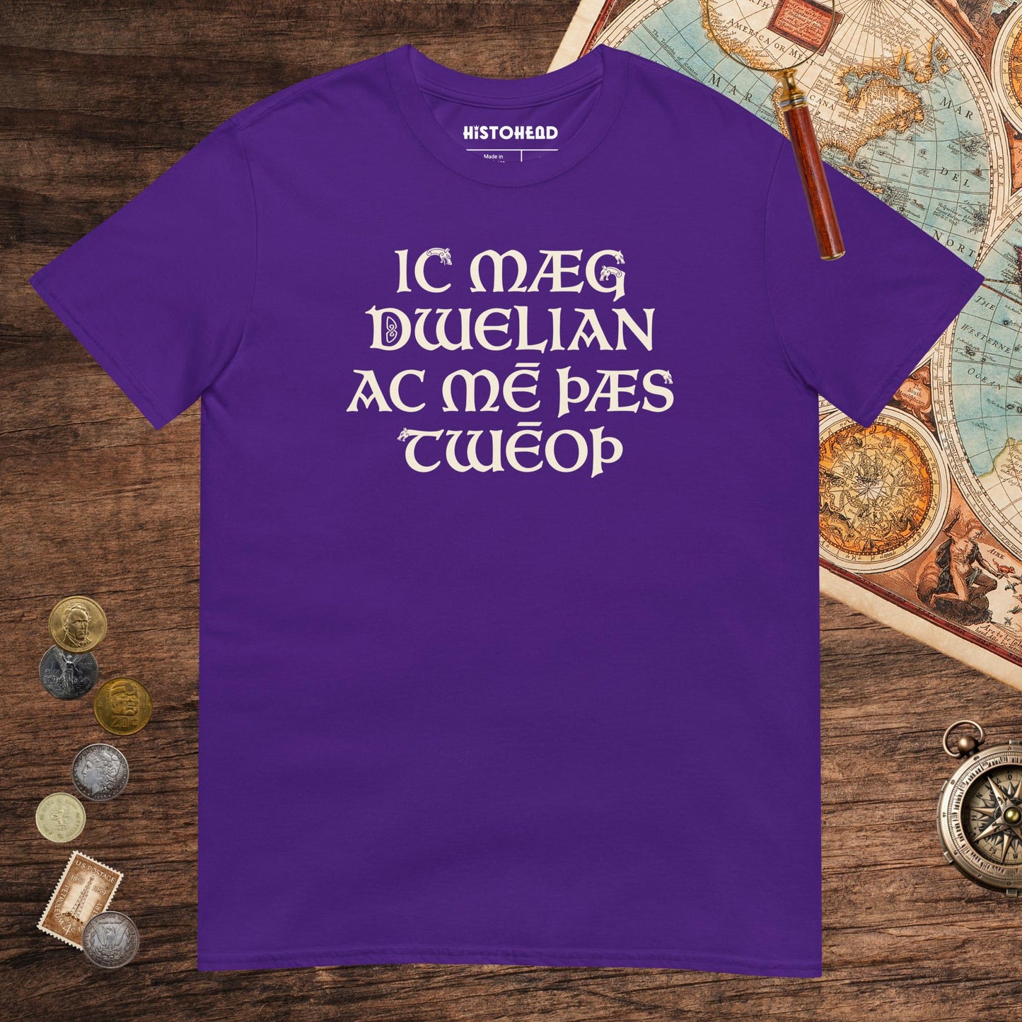 Purple I May Be Wrong But I Doubt It in Old English Tee - history buff gift by HistoHead