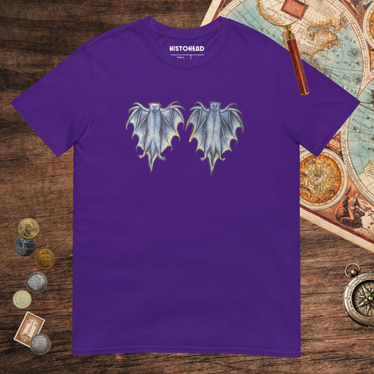 Purple Two Weird Medieval Bats Tee - history buff gift by HistoHead