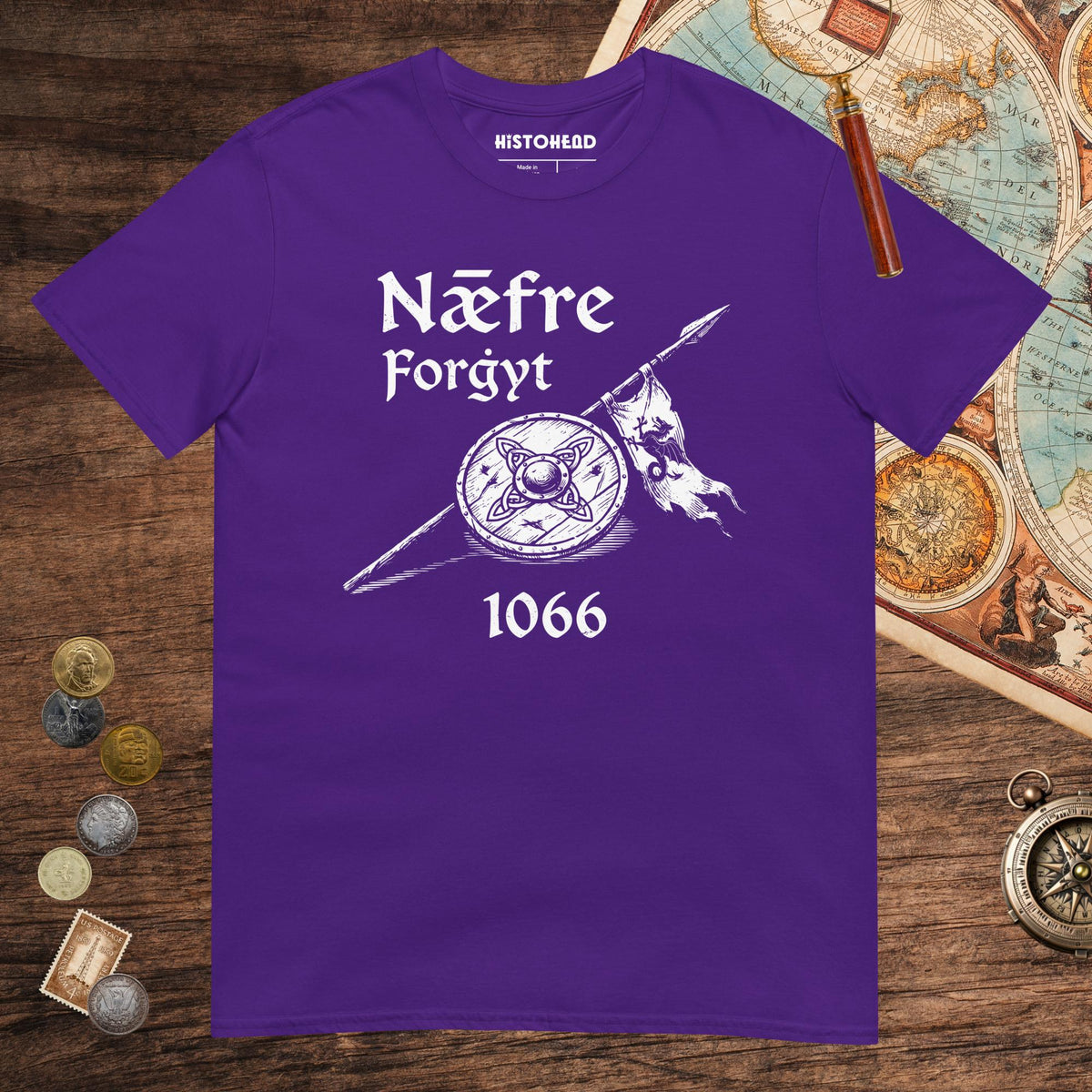 Purple Never Forget 1066 Tee - history buff gift by HistoHead