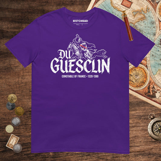 Purple Du Guesclin Tee - history buff gift by HistoHead